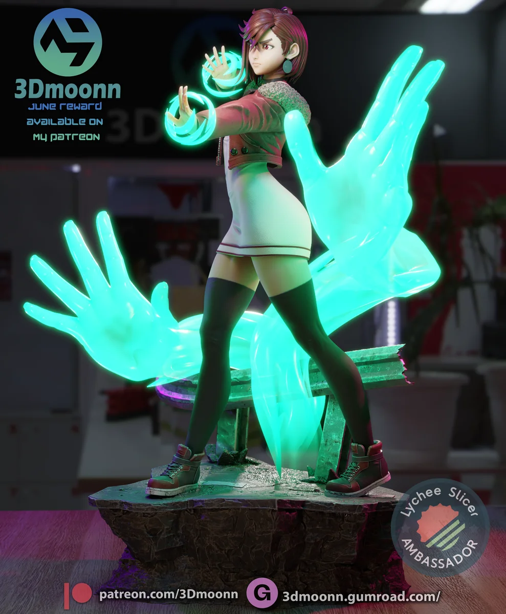 Momo | Fan Art | 3D Printed Resin Model Garage Kit | *Un-Painted* | 3DMoonn 8