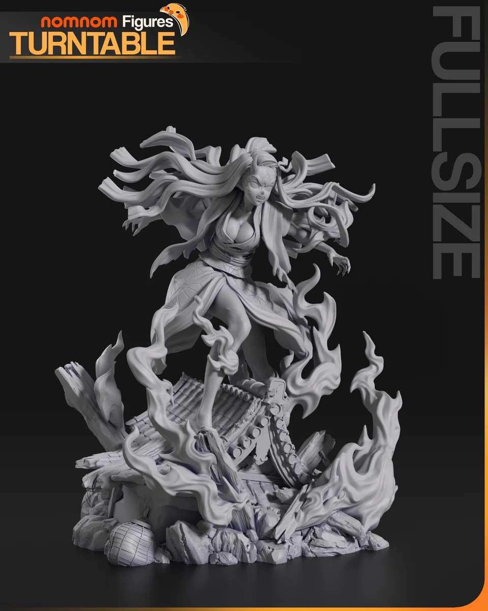 Nezuko | Fan Art | 3D Printed Resin Model Garage Kit | *Un-Painted* | Nomnom 5