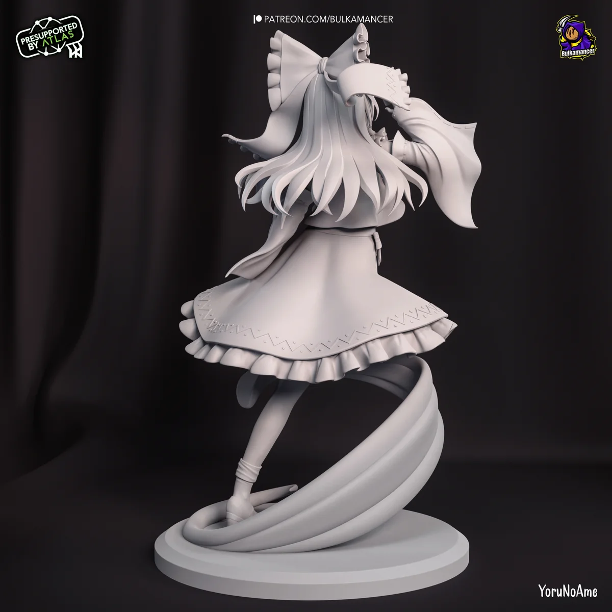 Reimu Hakurei | Fan Art | 3D Printed Resin Model Garage Kit | *Un-Painted* | Bulkamancer 10