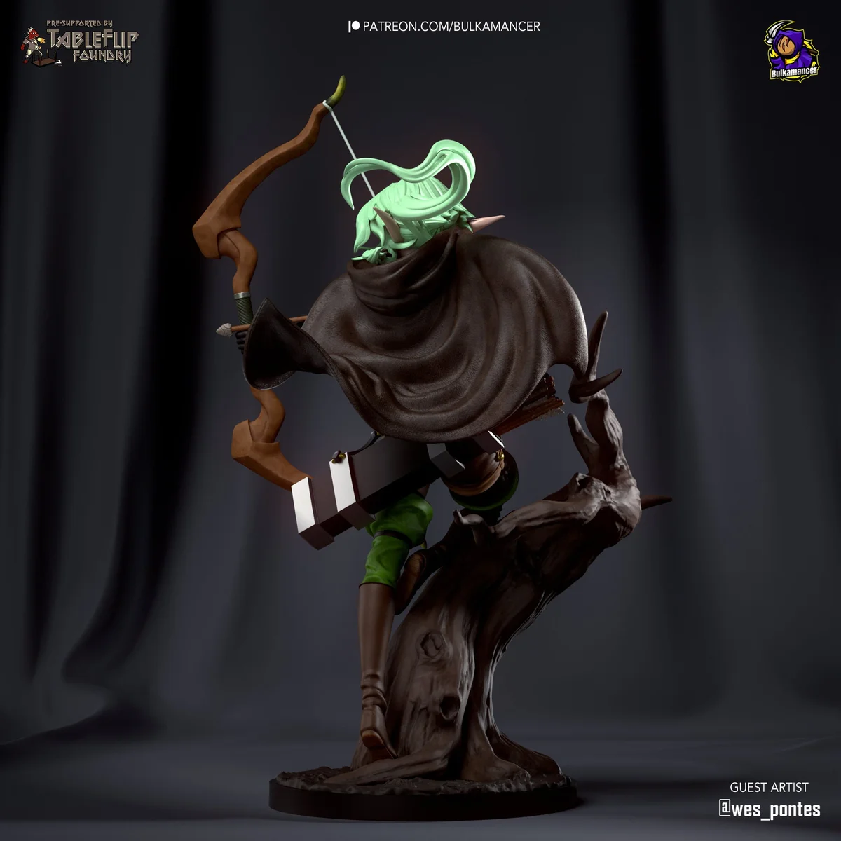 High Elf Archer | Fan Art | 3D Printed Resin Model Garage Kit | *Un-Painted* | Bulkamancer 5