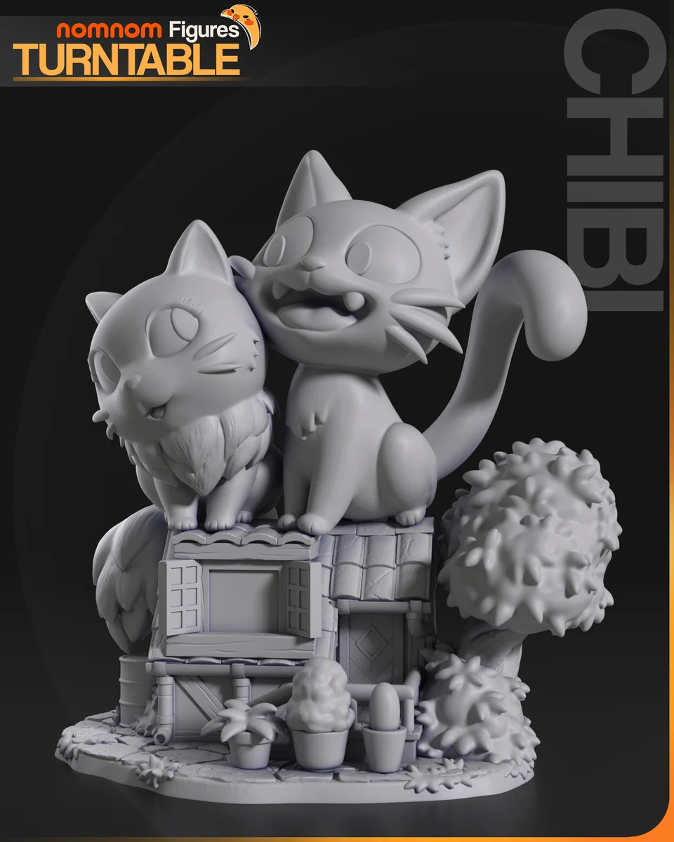 Chibi Jiji | Fan Art | 3D Printed Resin Model Garage Kit | *Un-Painted* | Nomnom 5