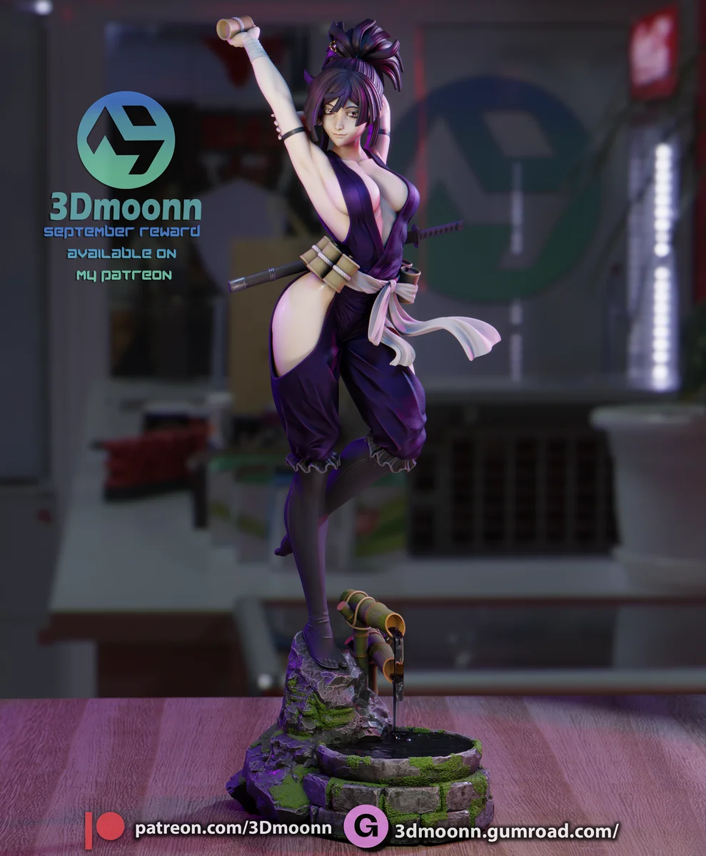 Yuzuriha | Fan Art | 3D Printed Resin Model Garage Kit | *Un-Painted* | 3DMoonn 3