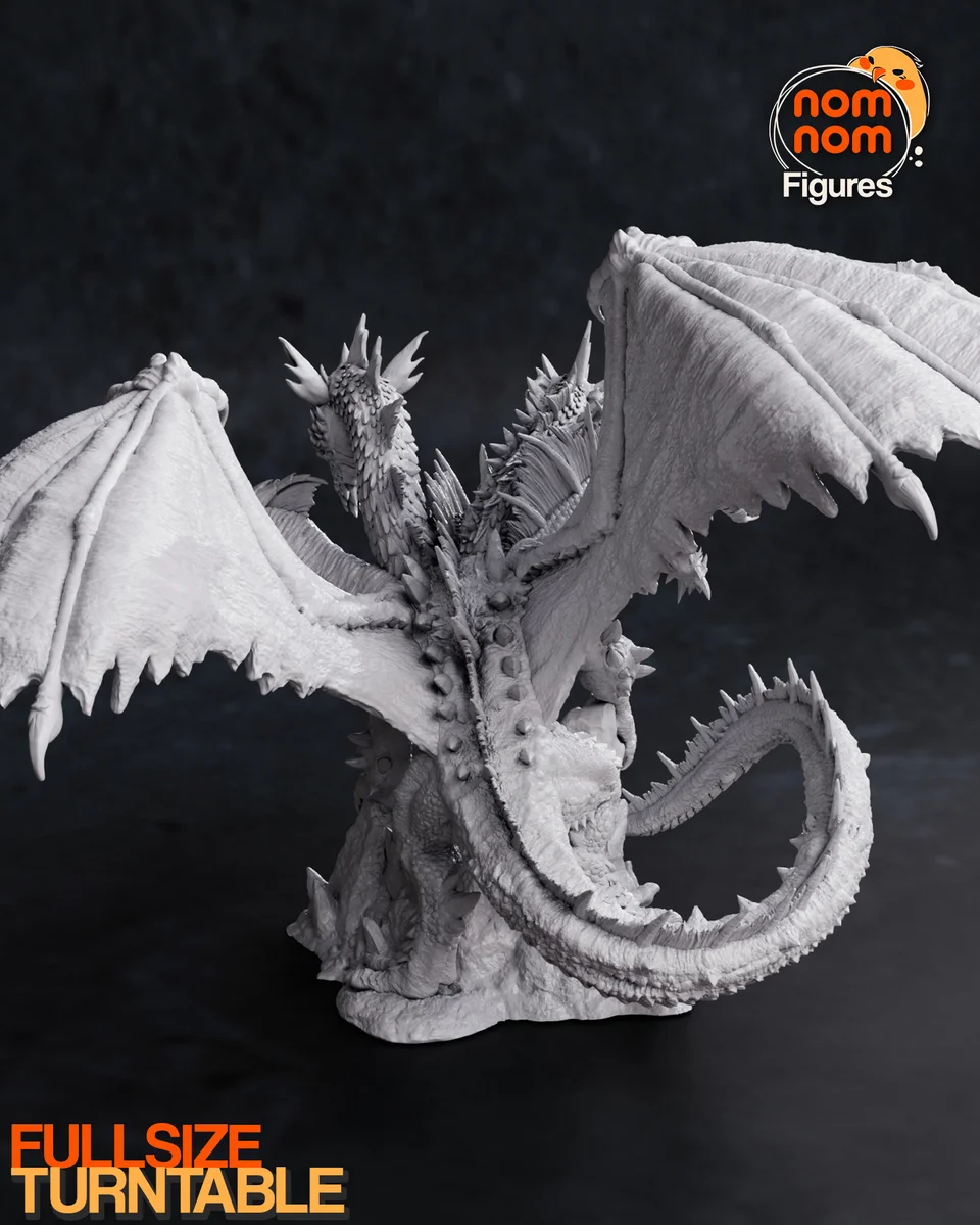 Tiamat | Fan Art | 3D Printed Resin Model Garage Kit | *Un-Painted* | Nomnom 6