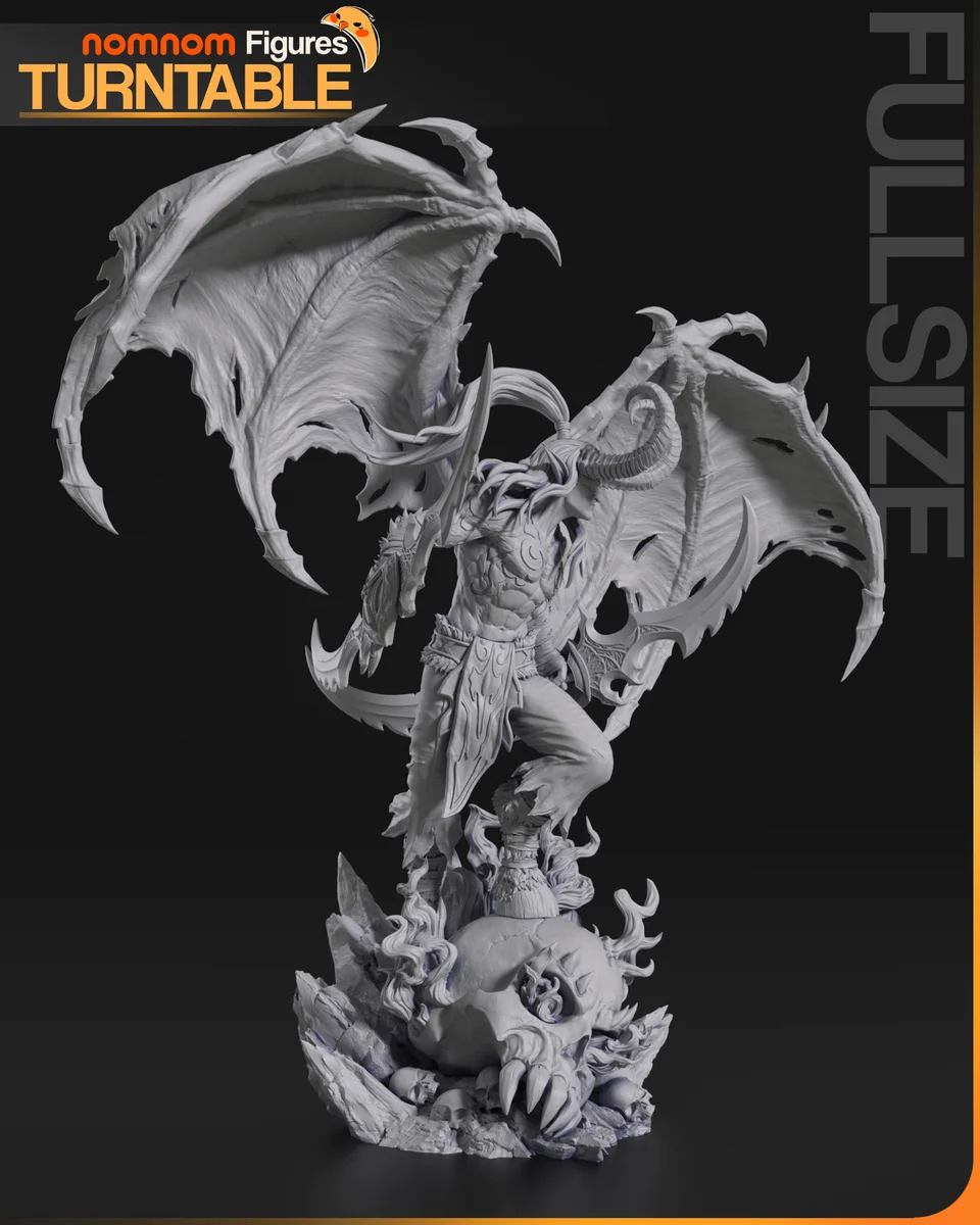 Illidan Stormrage | Fan Art | 3D Printed Resin Model Garage Kit | *Un-Painted* | Nomnom 5