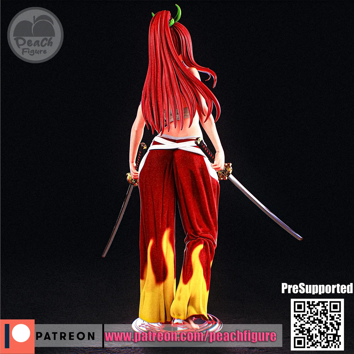 Erza Scarlet | Fan Art | 3D Printed Resin Model Garage Kit | *Un-Painted* | Peach Figure 3