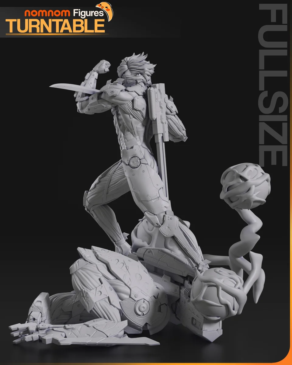 Raiden | Fan Art | 3D Printed Resin Model Garage Kit | *Un-Painted* | Nomnom 6