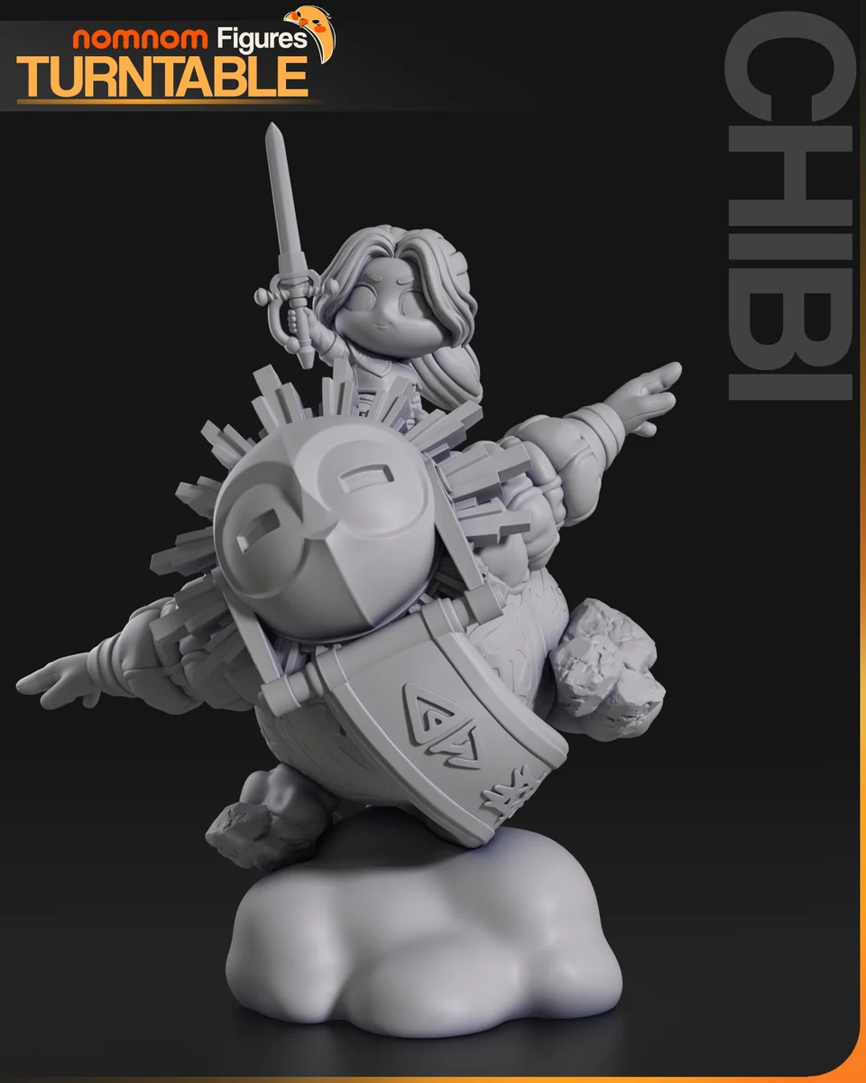 Chibi Esquie | Fan Art | 3D Printed Resin Model Garage Kit | *Un-Painted* | Nomnom 7
