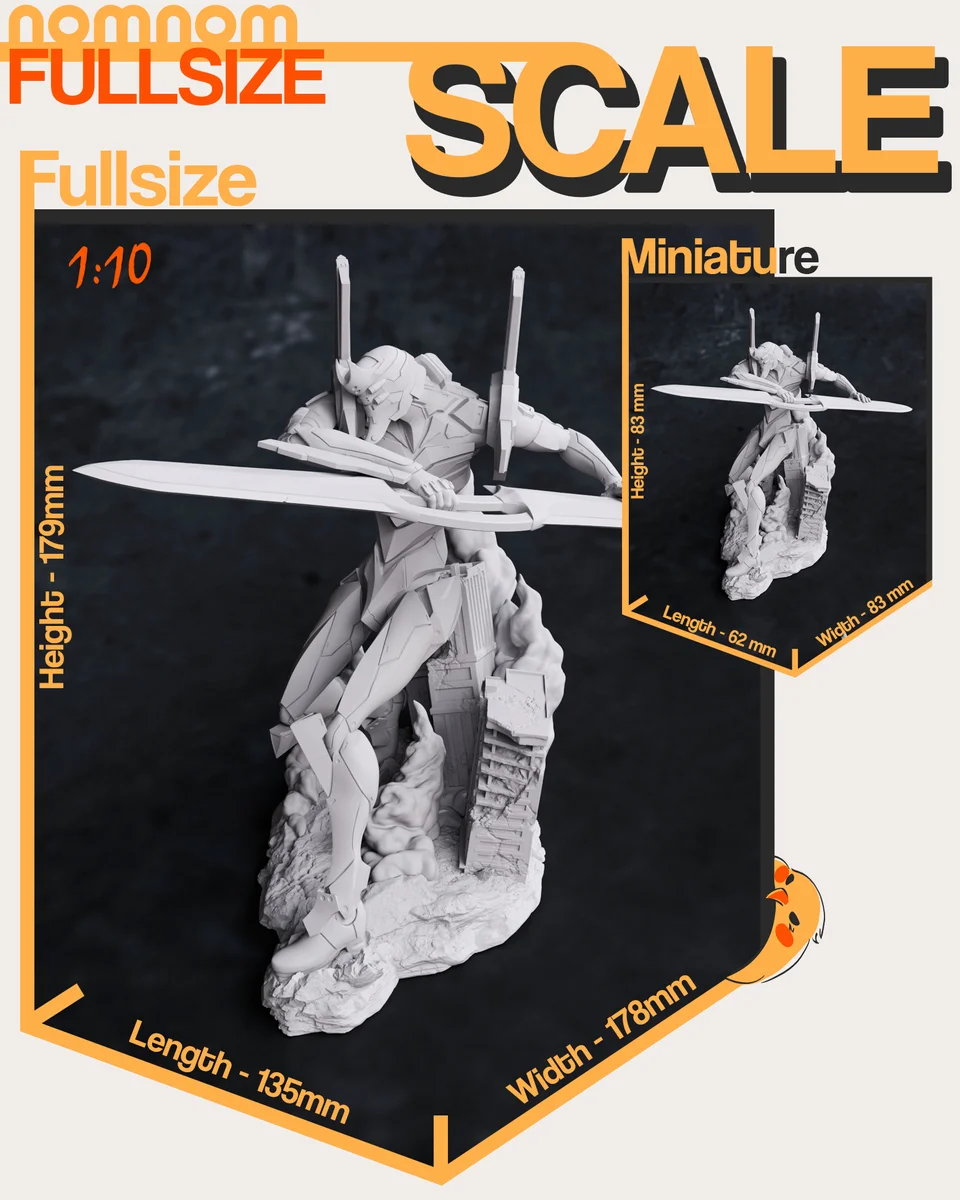 Eva 02 | Fan Art | 3D Printed Resin Model Garage Kit | *Un-Painted* | Nomnom 4