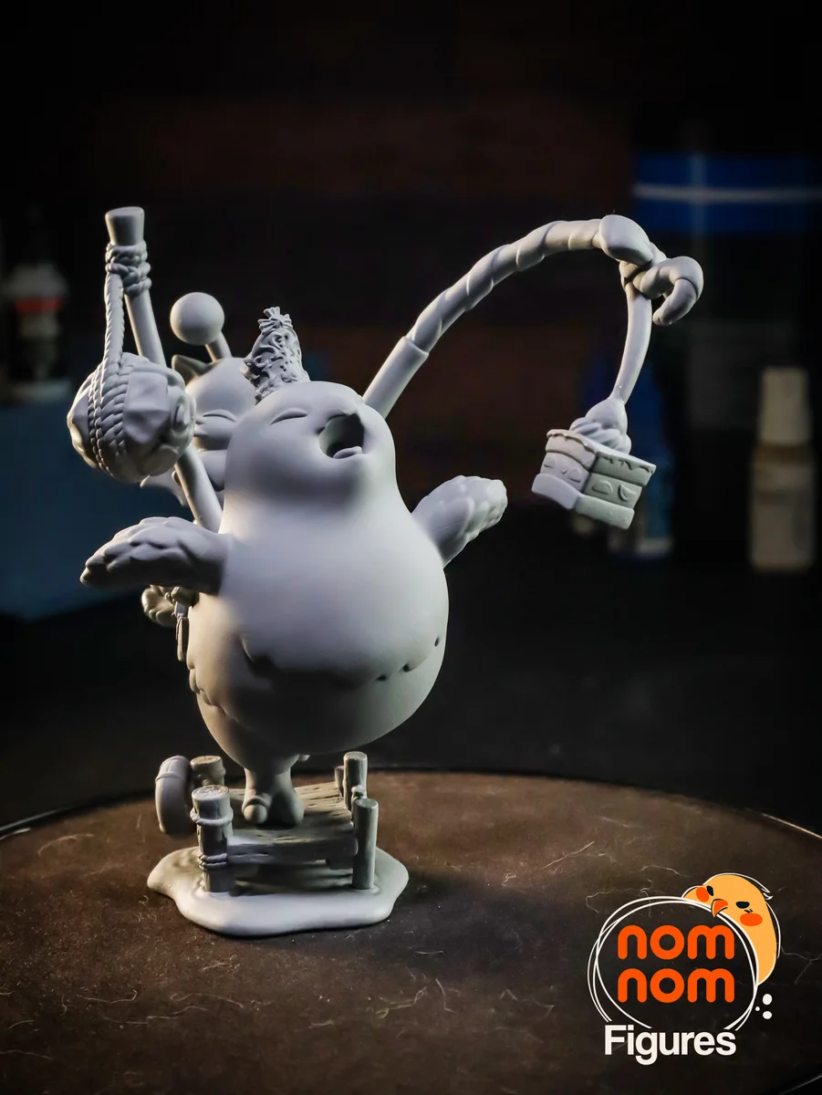 Chibi Chocobo | Fan Art | 3D Printed Resin Model Garage Kit | *Un-Painted* | Nomnom 8