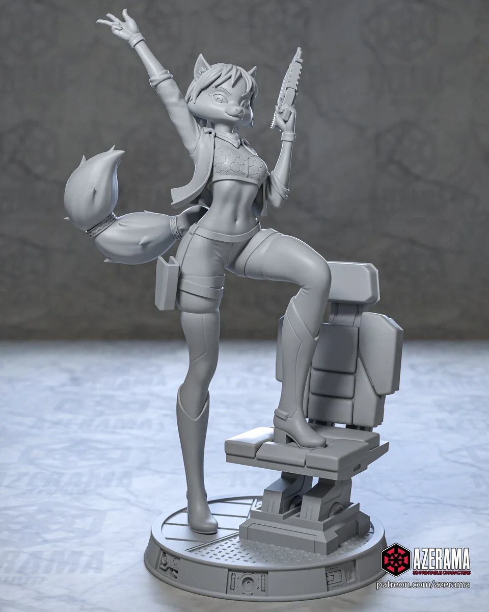 Fox | Fan Art | 3D Printed Resin Model Garage Kit | *Un-Painted* | Azerama 4