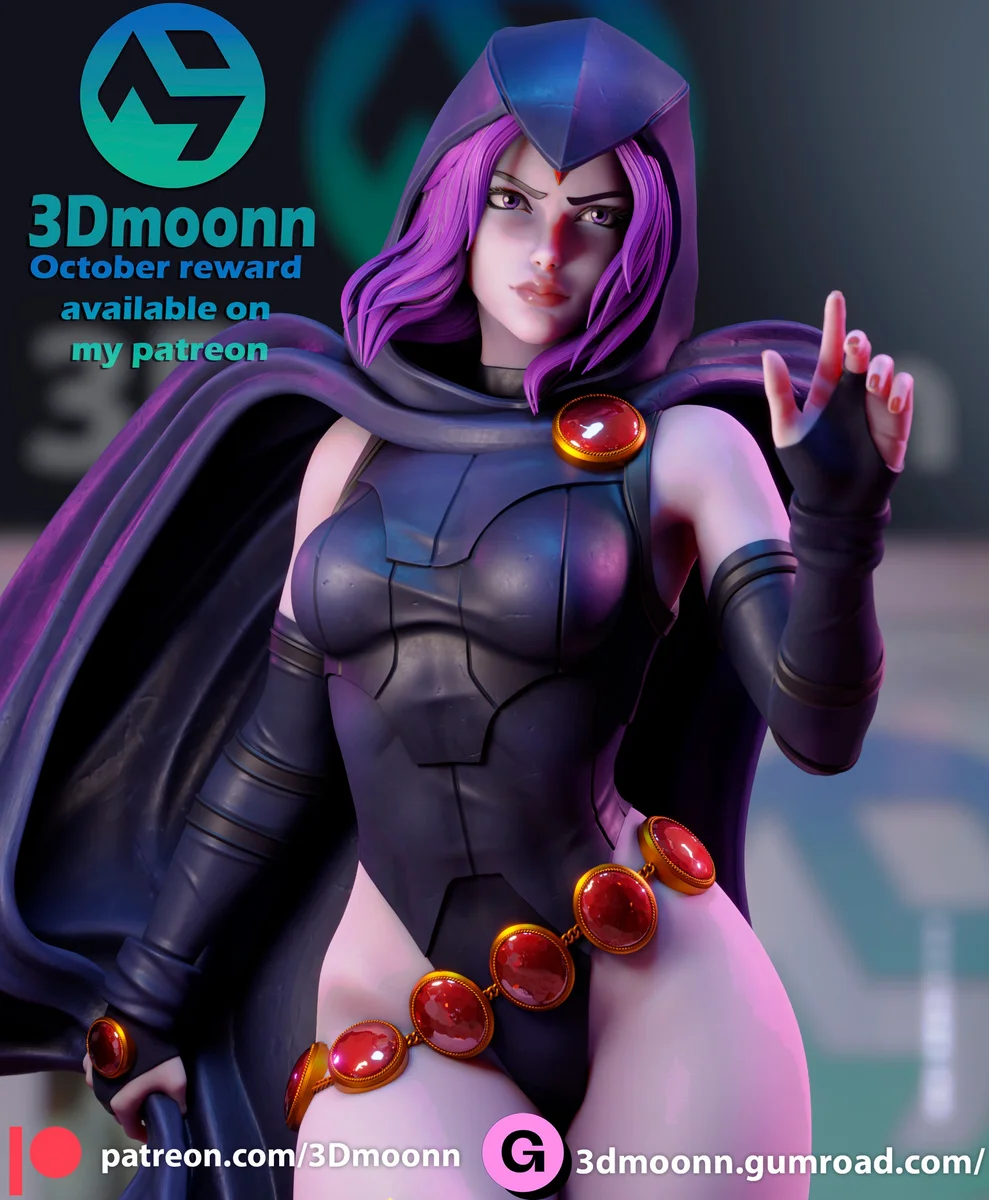 Raven | Fan Art | 3D Printed Resin Model Garage Kit | *Un-Painted* | 3DMoonn 3