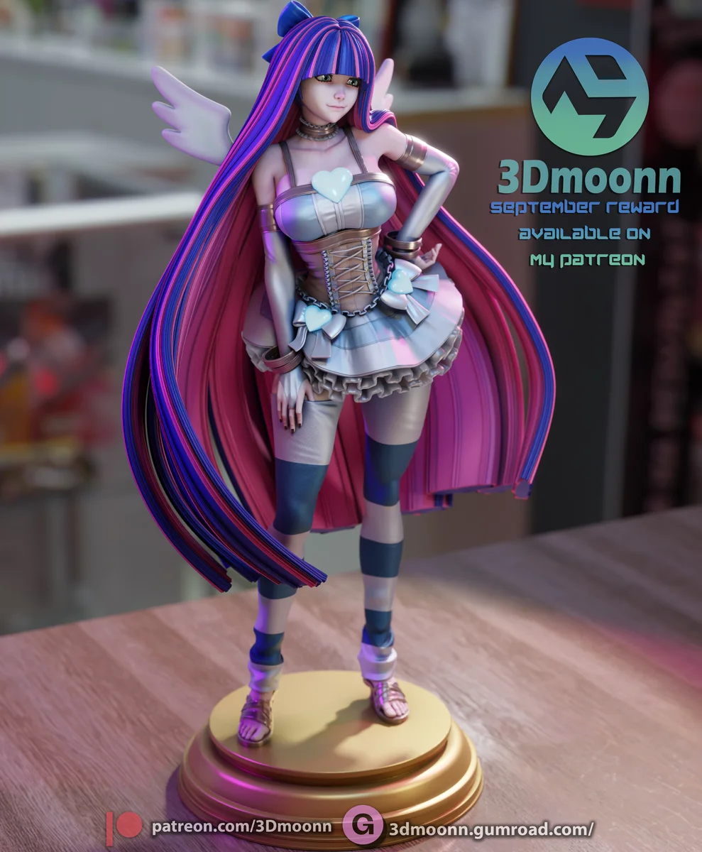 Stocking (Panty & Stocking) | Fan Art | 3D Printed Resin Model Garage Kit | *Un-Painted* | 3DMoonn 3