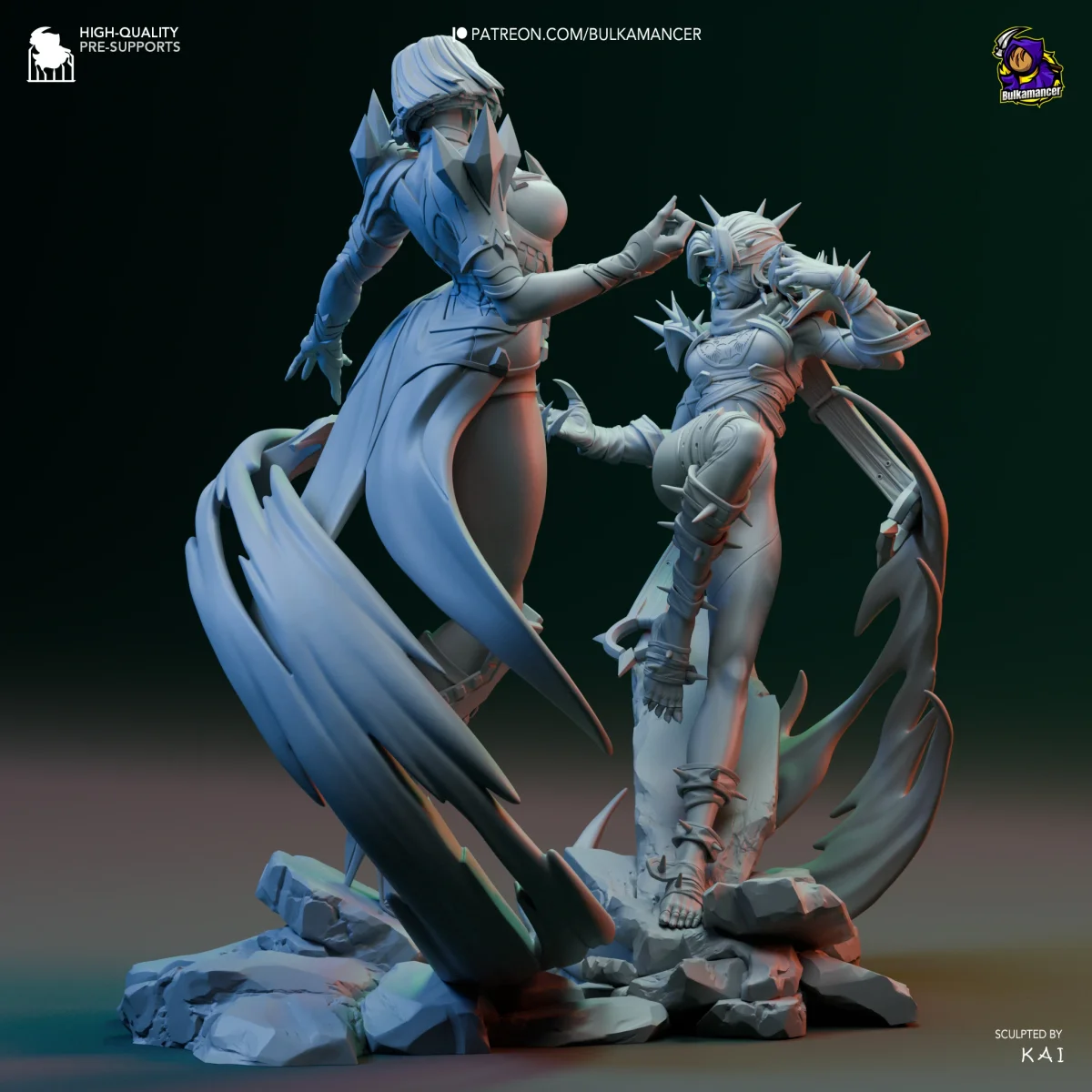 Emma Frost vs Malice | Fan Art | 3D Printed Resin Model Garage Kit | *Un-Painted* | Bulkamancer 5