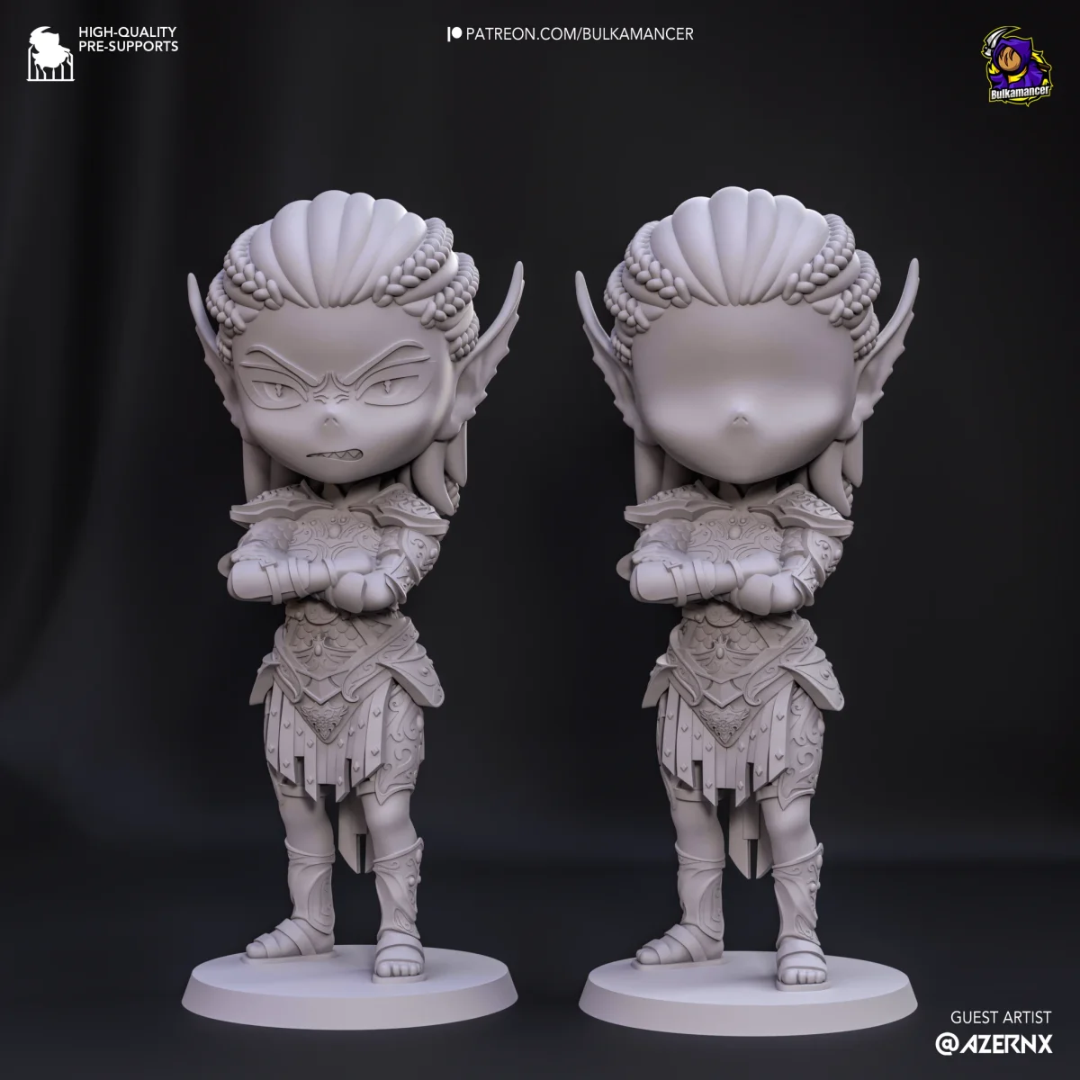 Chibi Lae`zel | Fan Art | 3D Printed Resin Model Garage Kit | *Un-Painted* | Bulkamancer 5