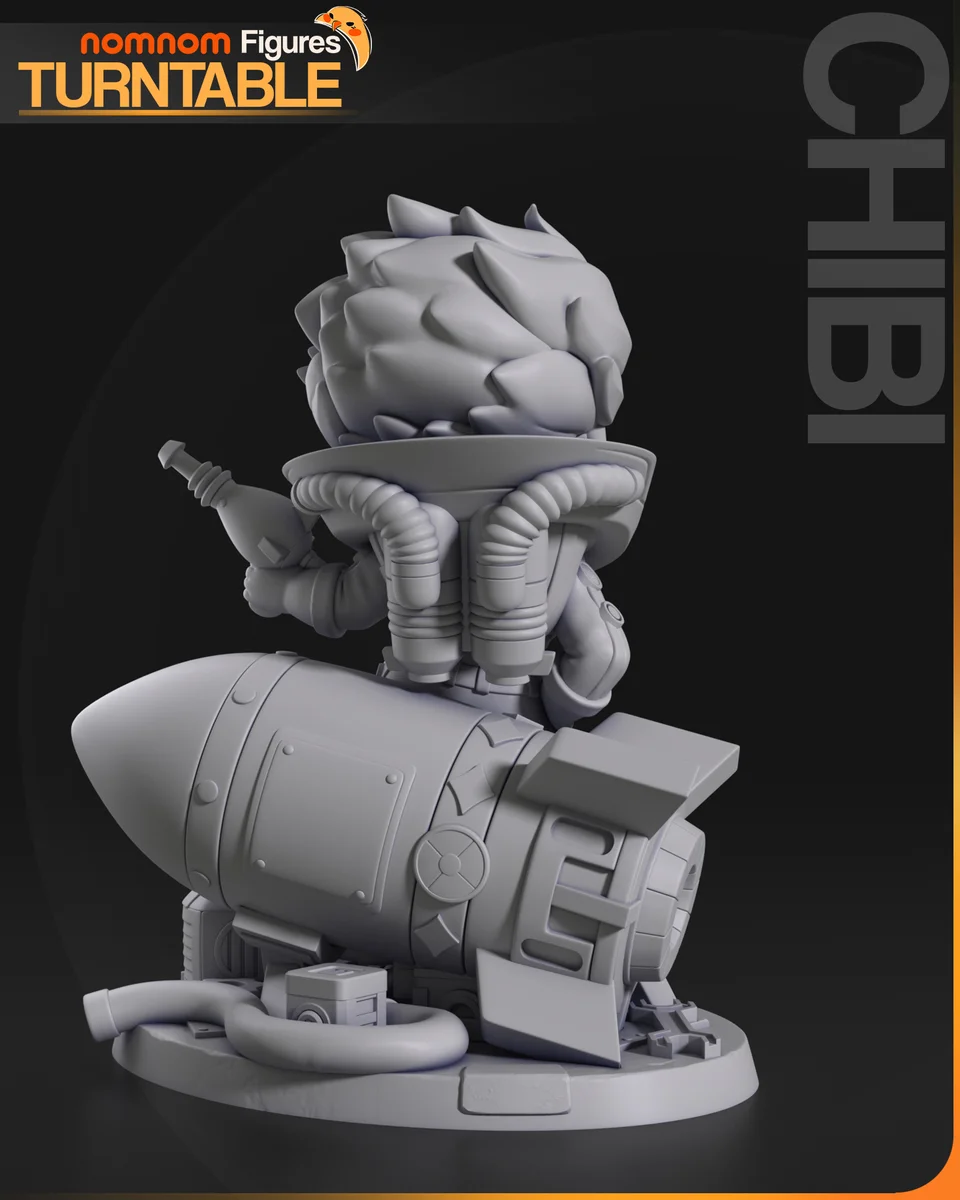Chibi Nuka Girl | Fan Art | 3D Printed Resin Model Garage Kit | *Un-Painted* | Nomnom 6