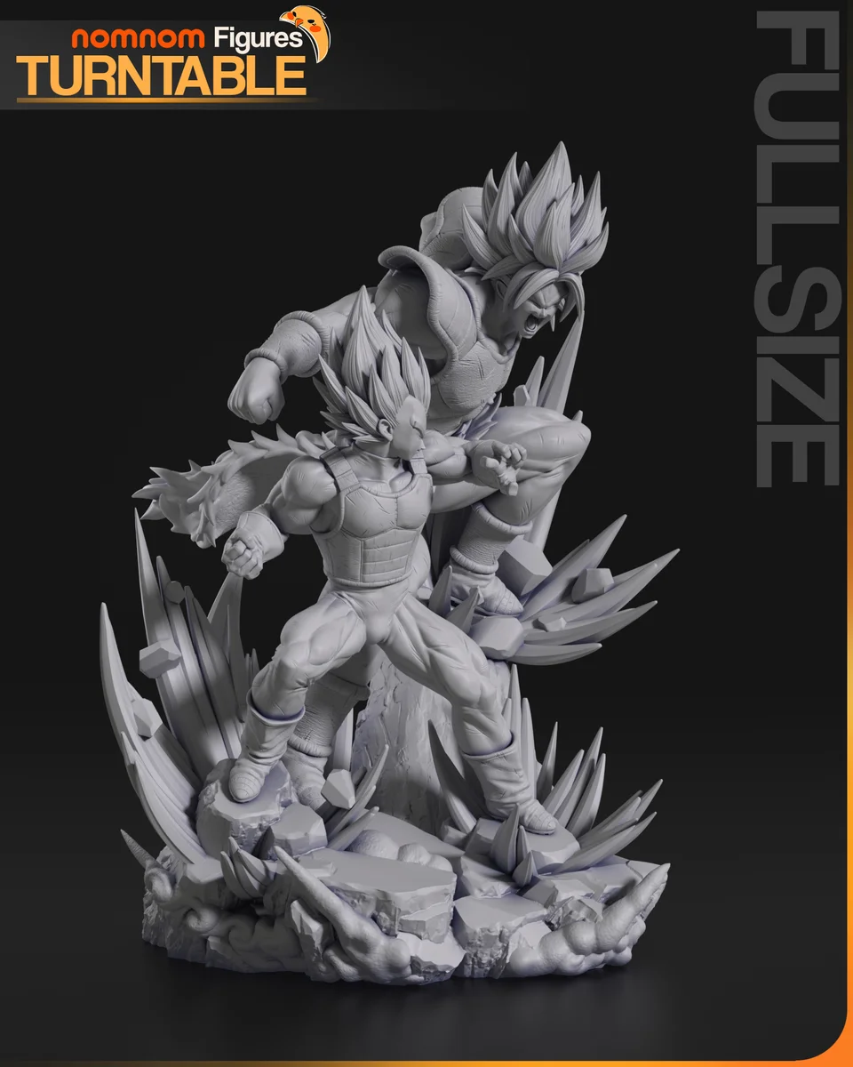 Vegeta vs Broly | Fan Art | 3D Printed Resin Model Garage Kit | *Un-Painted* | Nomnom 6