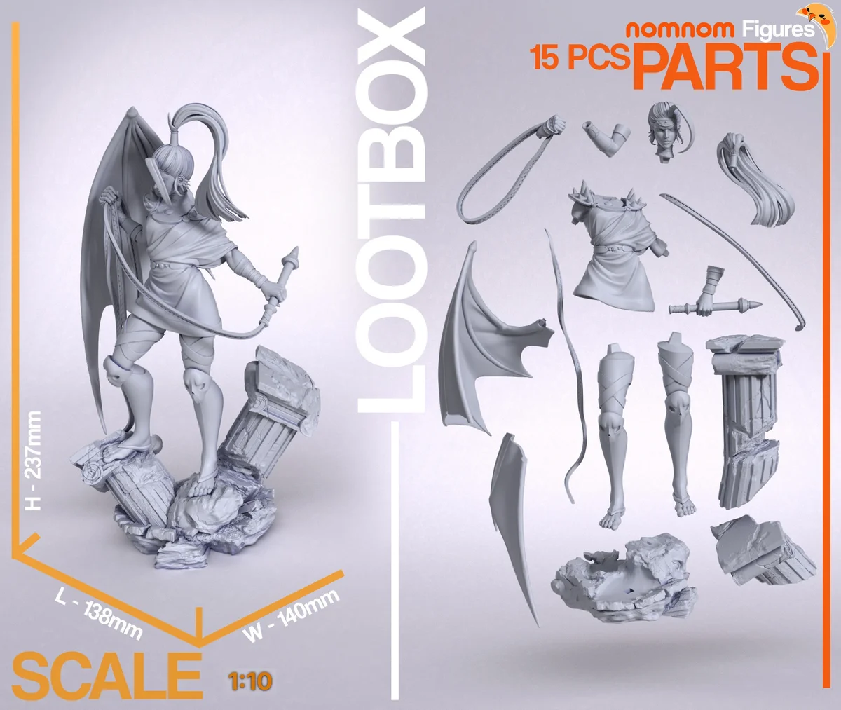 Megaera | Fan Art | 3D Printed Resin Model Garage Kit | *Un-Painted* | Nomnom 3