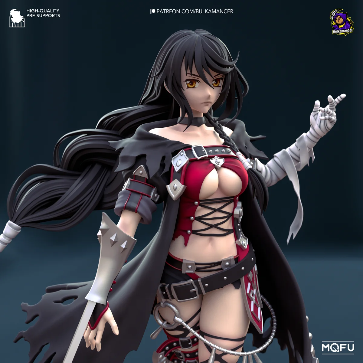 Velvet Crowe | Fan Art | 3D Printed Resin Model Garage Kit | *Un-Painted* | Bulkamancer