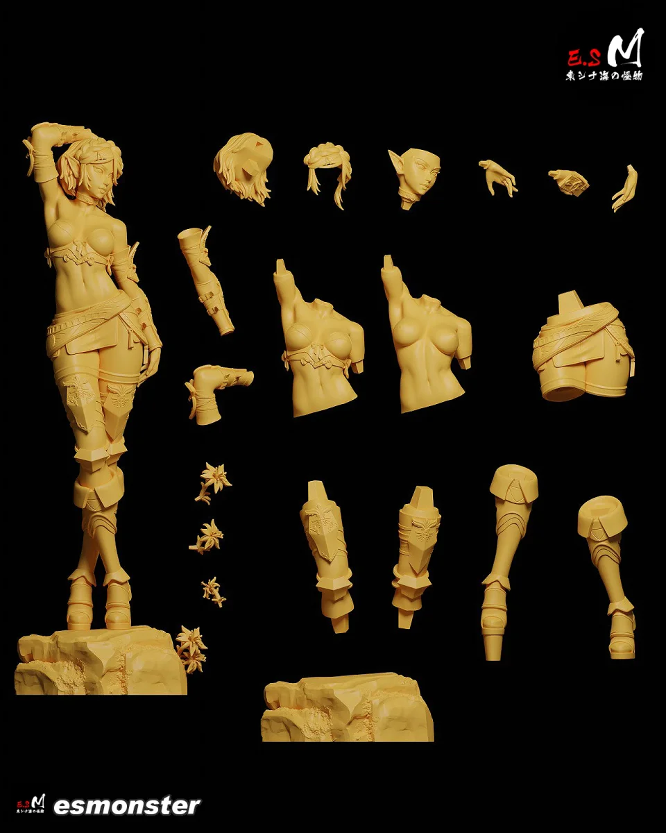 Zelda | Fan Art | 3D Printed Resin Model Garage Kit | *Un-Painted* | ES Monster 9