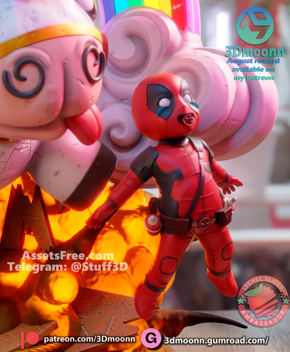 Lady Deadpool | Fan Art | 3D Printed Resin Model Garage Kit | *Un-Painted* | 3DMoonn 6