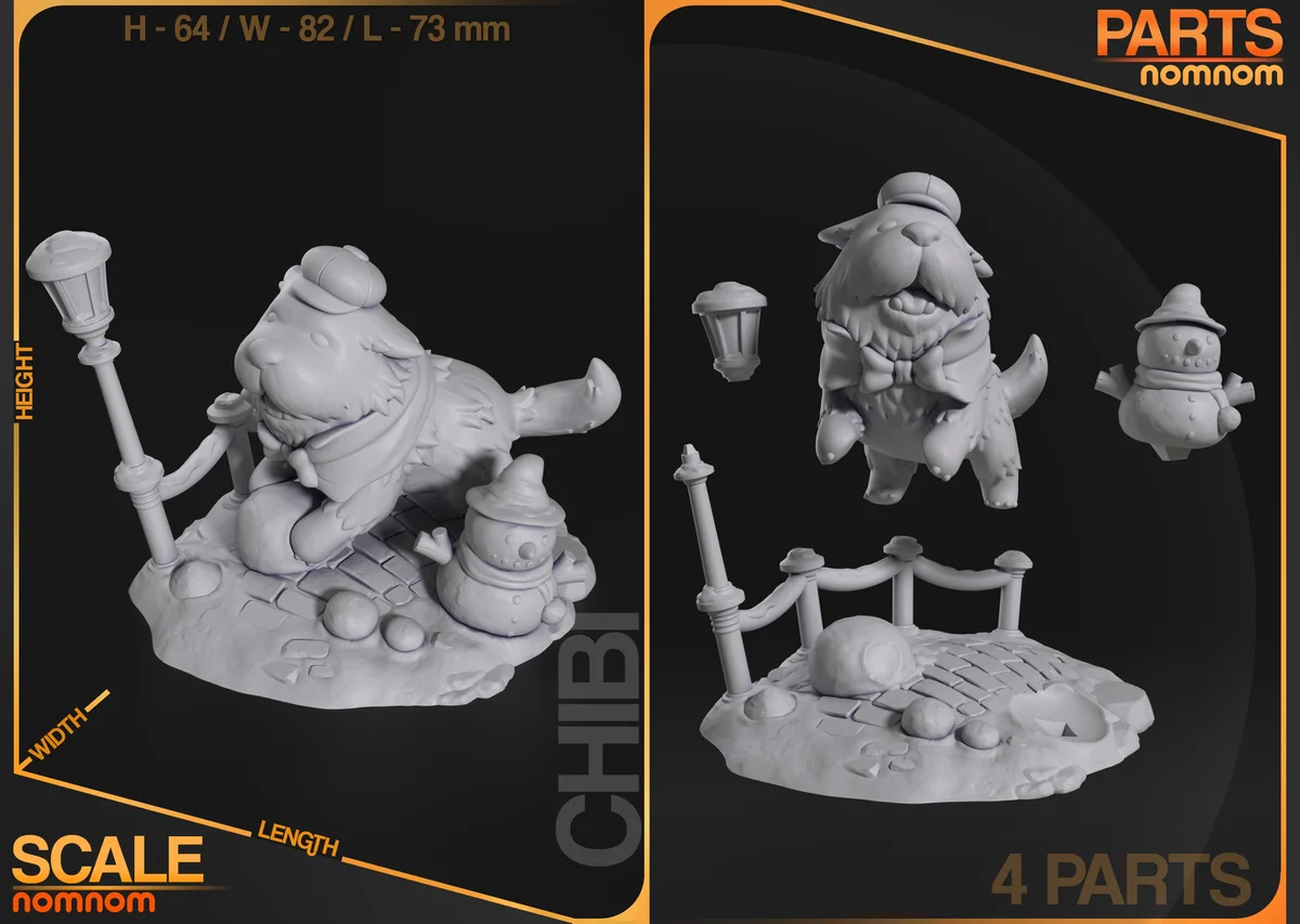 Chibi Bond | Fan Art | 3D Printed Resin Model Garage Kit | *Un-Painted* | Nomnom 3