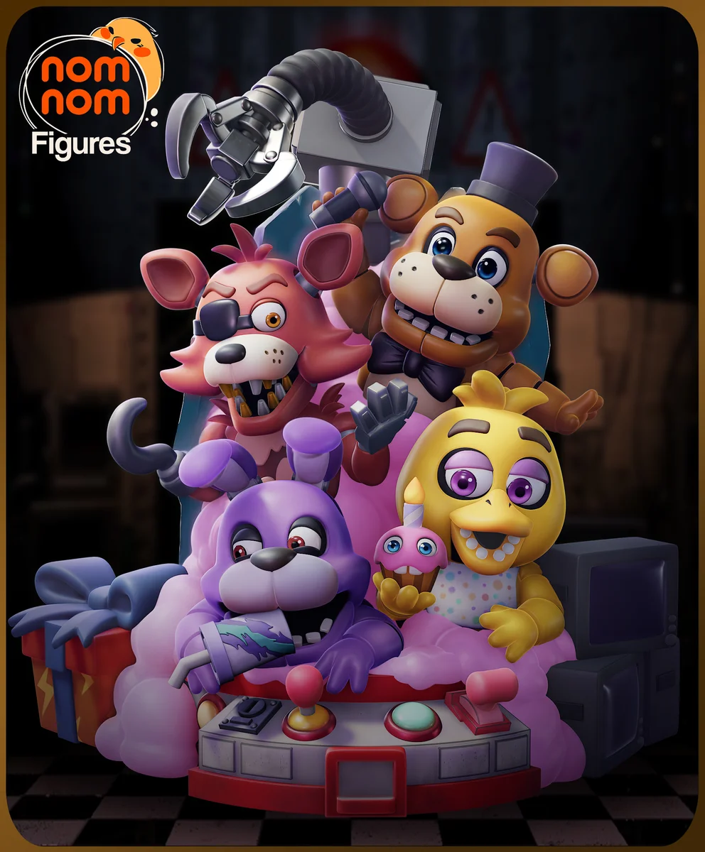 Chibi FNAF | Fan Art | 3D Printed Resin Model Garage Kit | *Un-Painted* | Nomnom