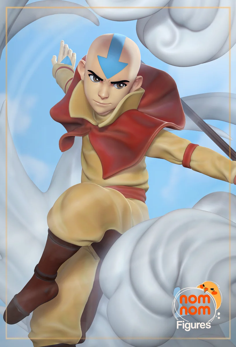 Aang | Fan Art | 3D Printed Resin Model Garage Kit | *Un-Painted* | Nomnom