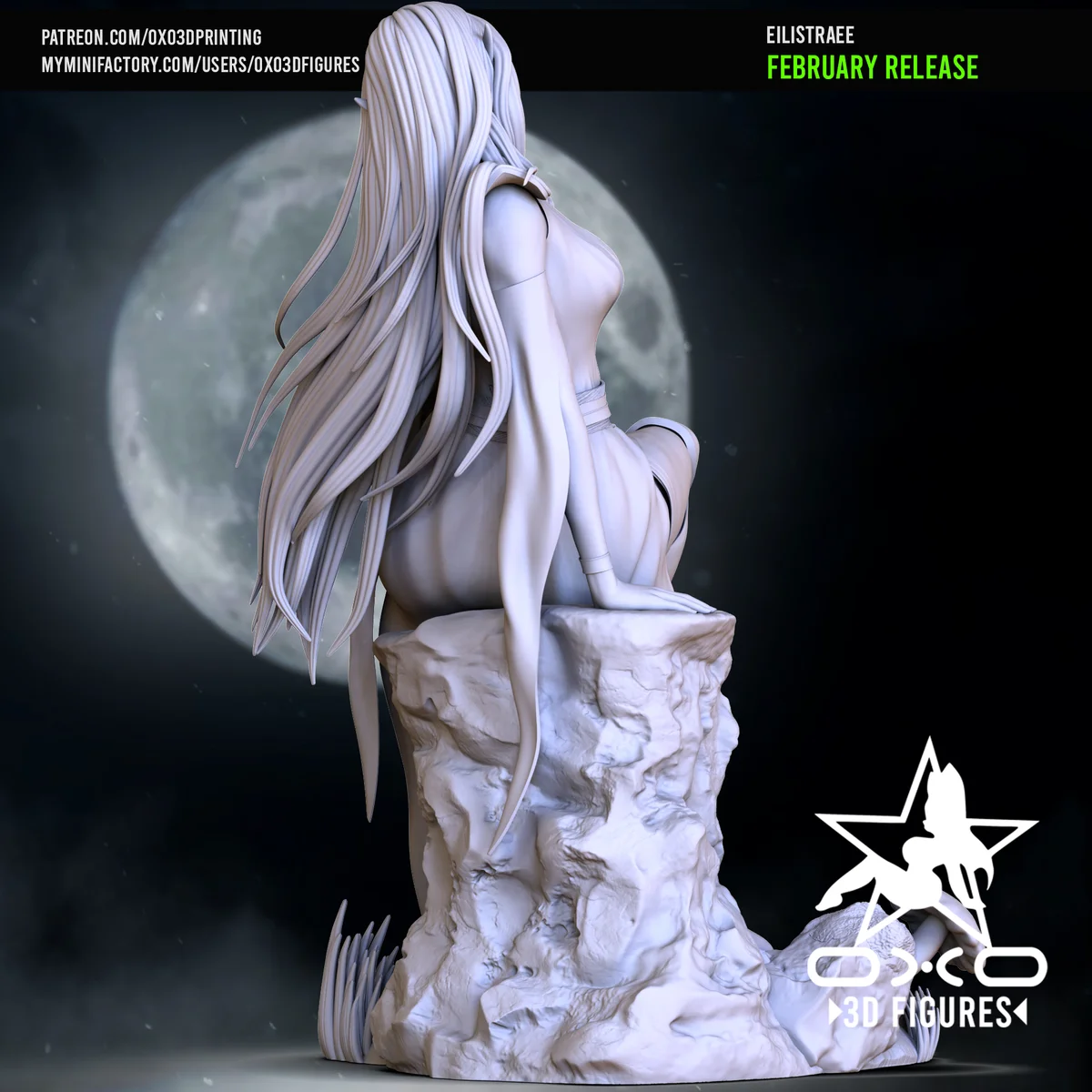 Eilistraee Moon Dancer | Fan Art | 3D Printed Resin Model Garage Kit | *Un-Painted* | OXO3D 5
