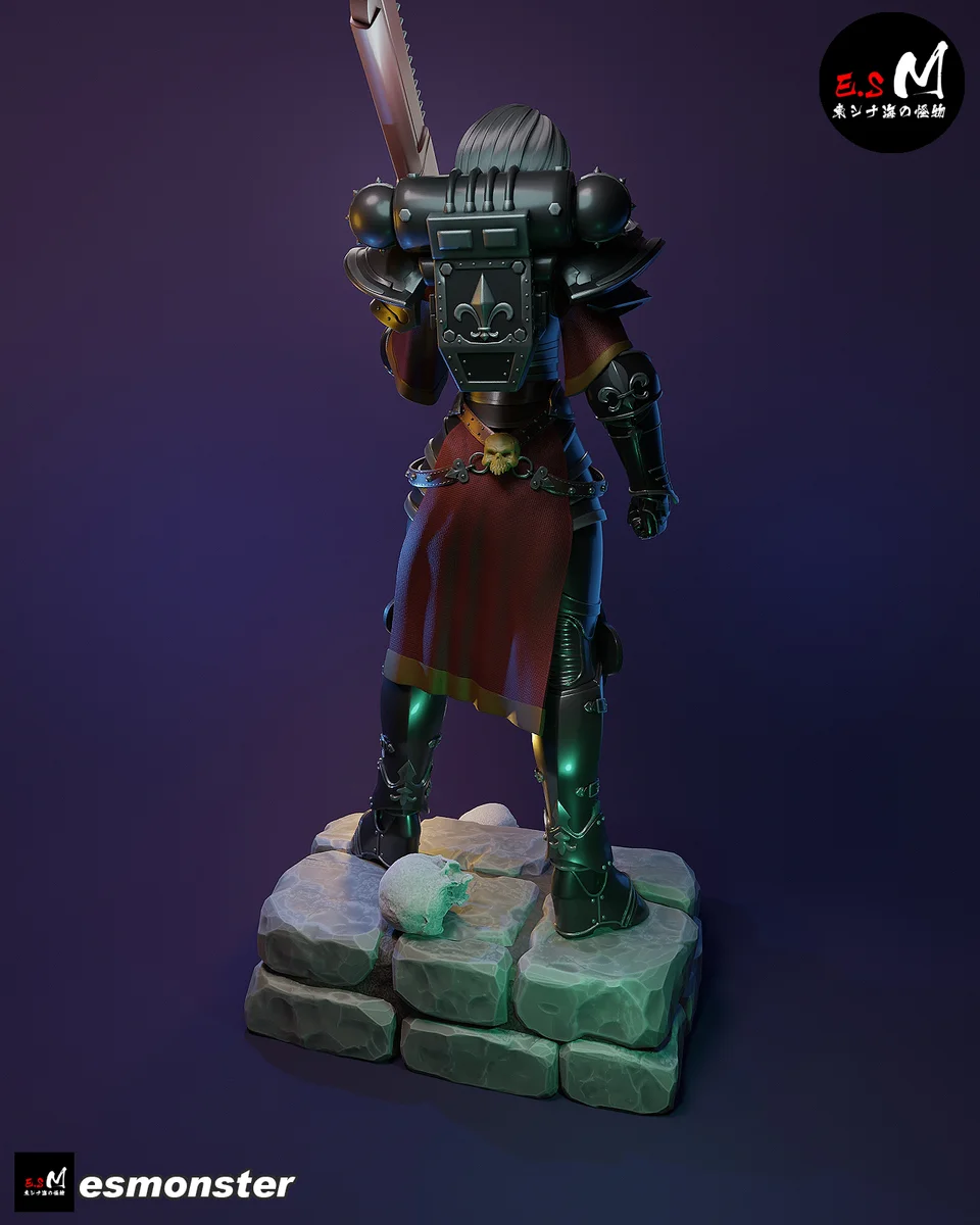 Battle Sister | Fan Art | 3D Printed Resin Model Garage Kit | *Un-Painted* | ES Monster 4