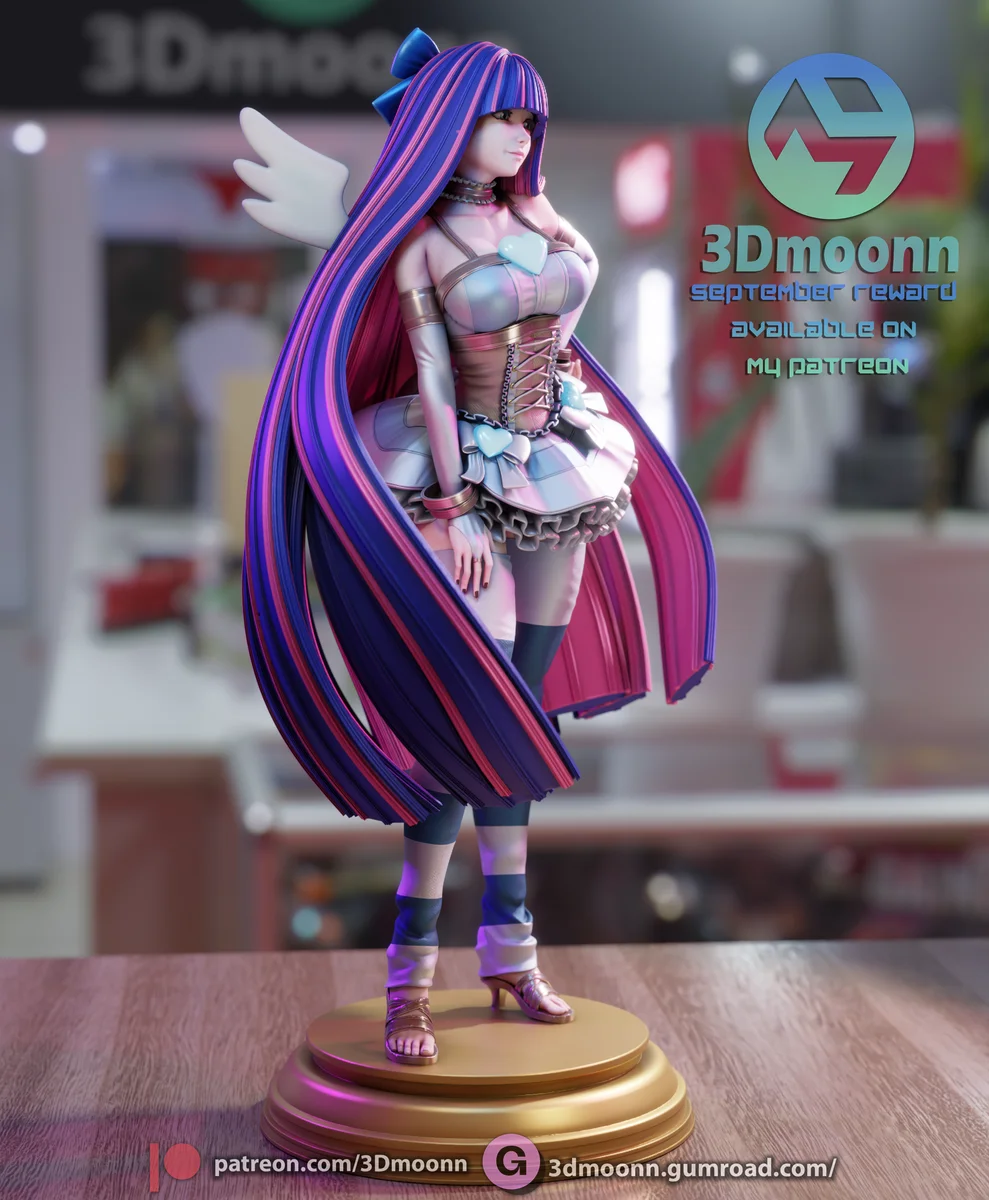 Stocking (Panty & Stocking) | Fan Art | 3D Printed Resin Model Garage Kit | *Un-Painted* | 3DMoonn 5