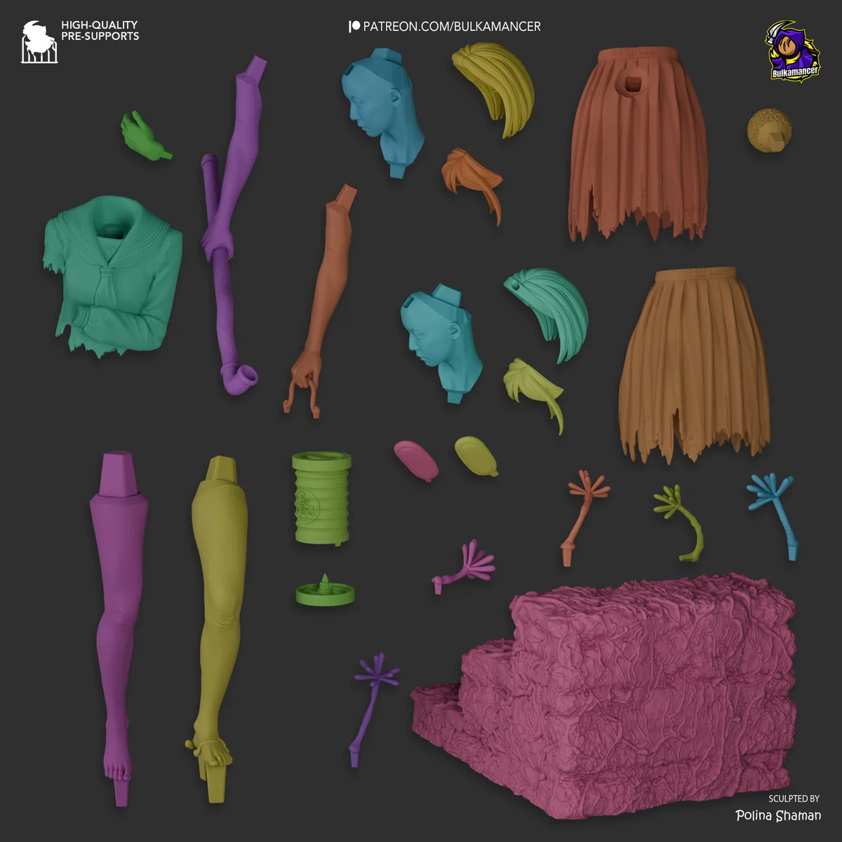 Hinako | Fan Art | 3D Printed Resin Model Garage Kit | *Un-Painted* | Bulkamancer 7