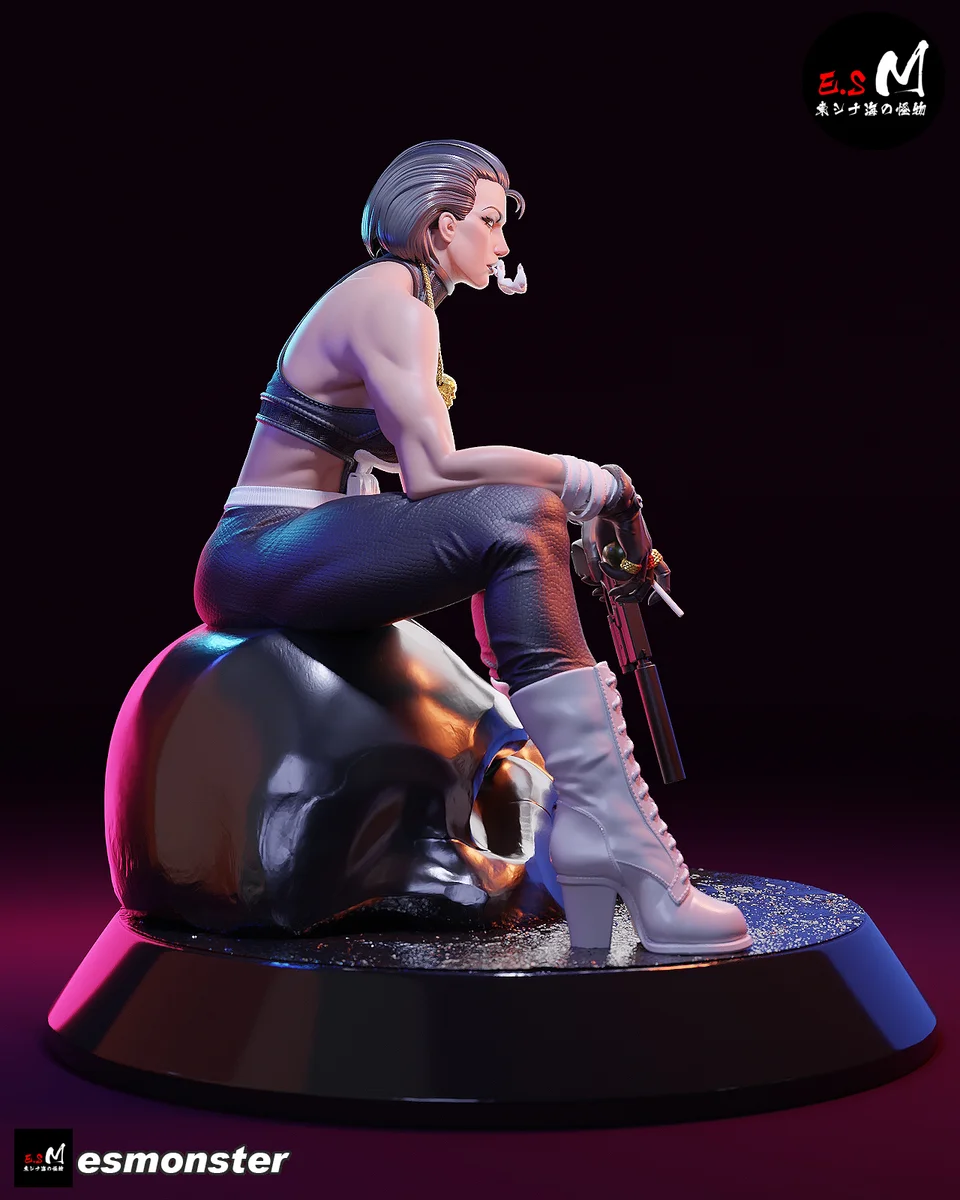 Punisher (Female) | Fan Art | 3D Printed Resin Model Garage Kit | *Un-Painted* | ES Monster 5