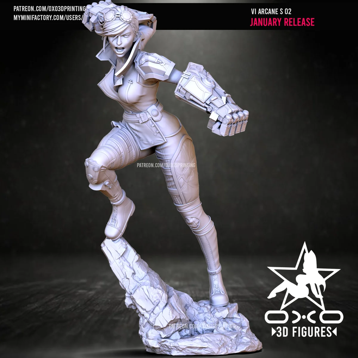 Vi Arcane | Fan Art | 3D Printed Resin Model Garage Kit | *Un-Painted* | OXO3D 6