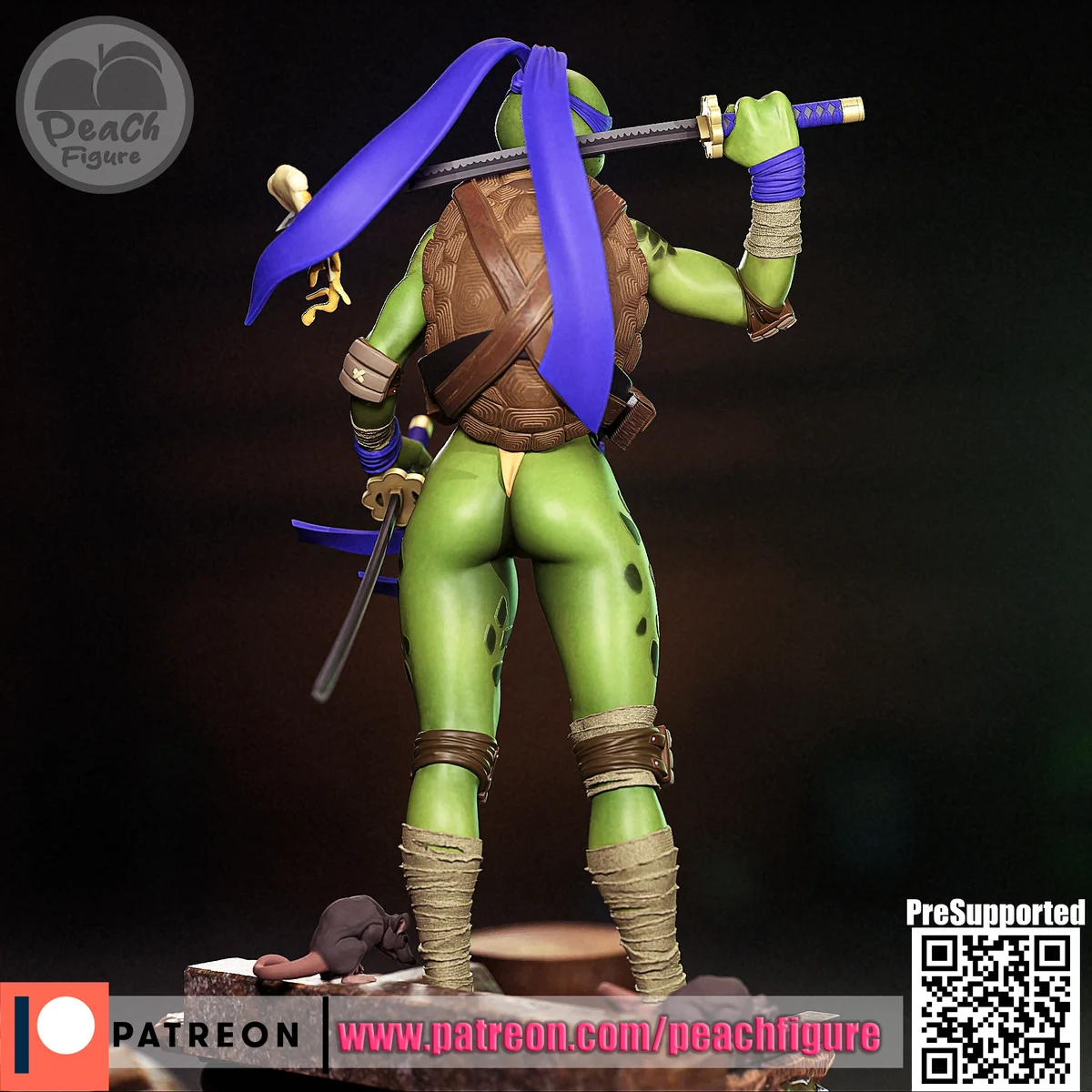 Leonarda | Fan Art | 3D Printed Resin Model Garage Kit | *Un-Painted* | Peach Figure 3