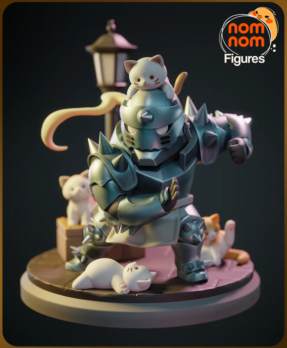 Chibi Alphonse Elric | Fan Art | 3D Printed Resin Model Garage Kit | *Un-Painted* | Nomnom