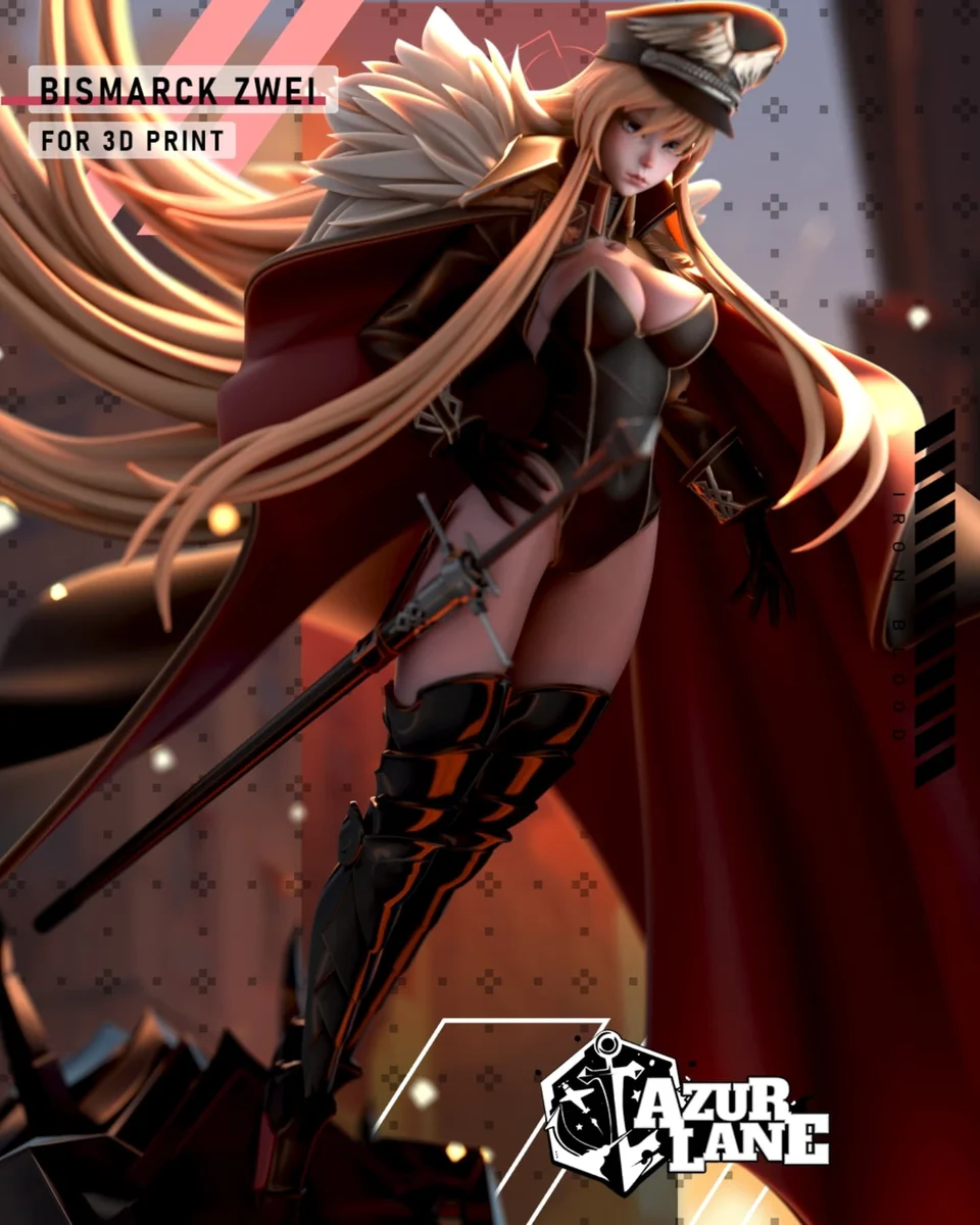 Bismarck | Fan Art | 3D Printed Resin Model Garage Kit | *Un-Painted* | Hybris Studios 4