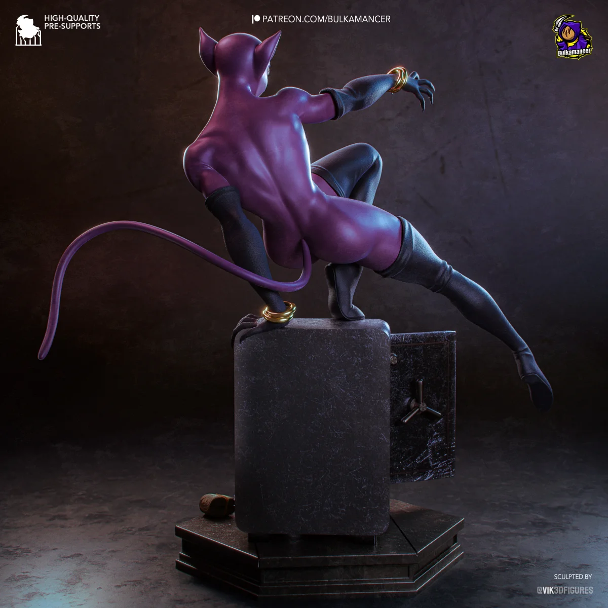 Catwoman | Fan Art | 3D Printed Resin Model Garage Kit | *Un-Painted* | Bulkamancer 5