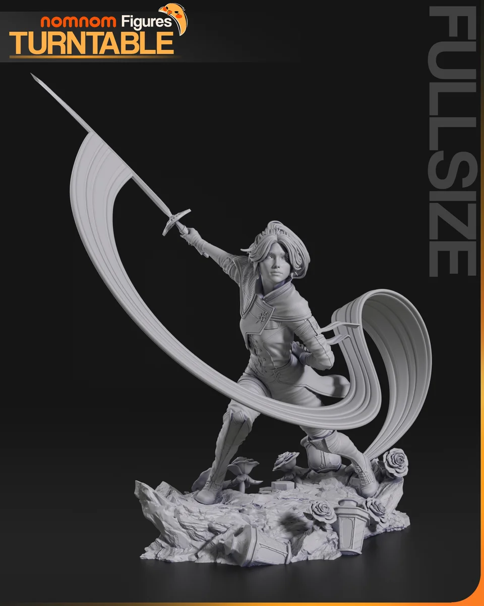 Maelle | Fan Art | 3D Printed Resin Model Garage Kit | *Un-Painted* | Nomnom 4