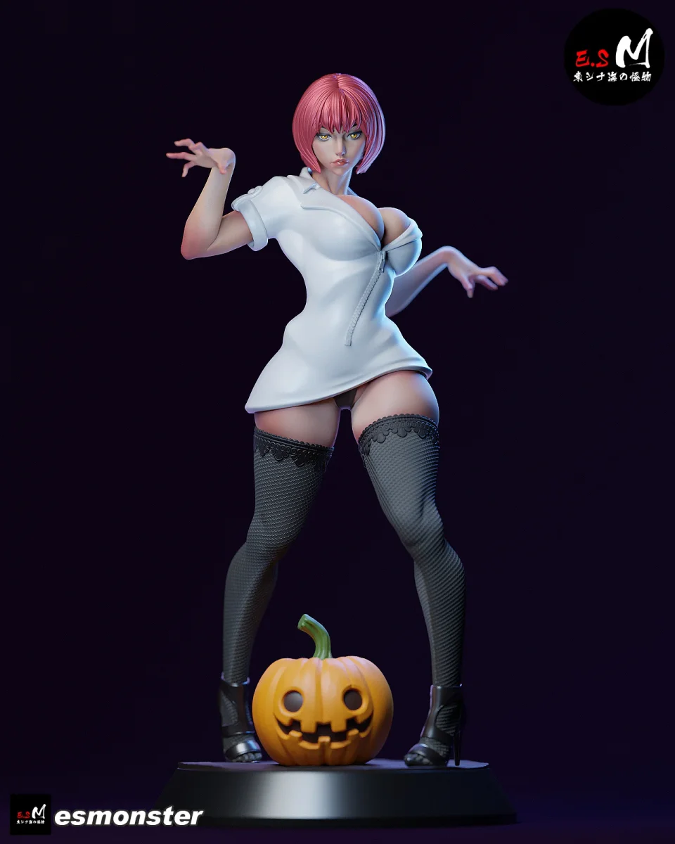 Lady Pumpkin | Fan Art | 3D Printed Resin Model Garage Kit | *Un-Painted* | ES Monster 5