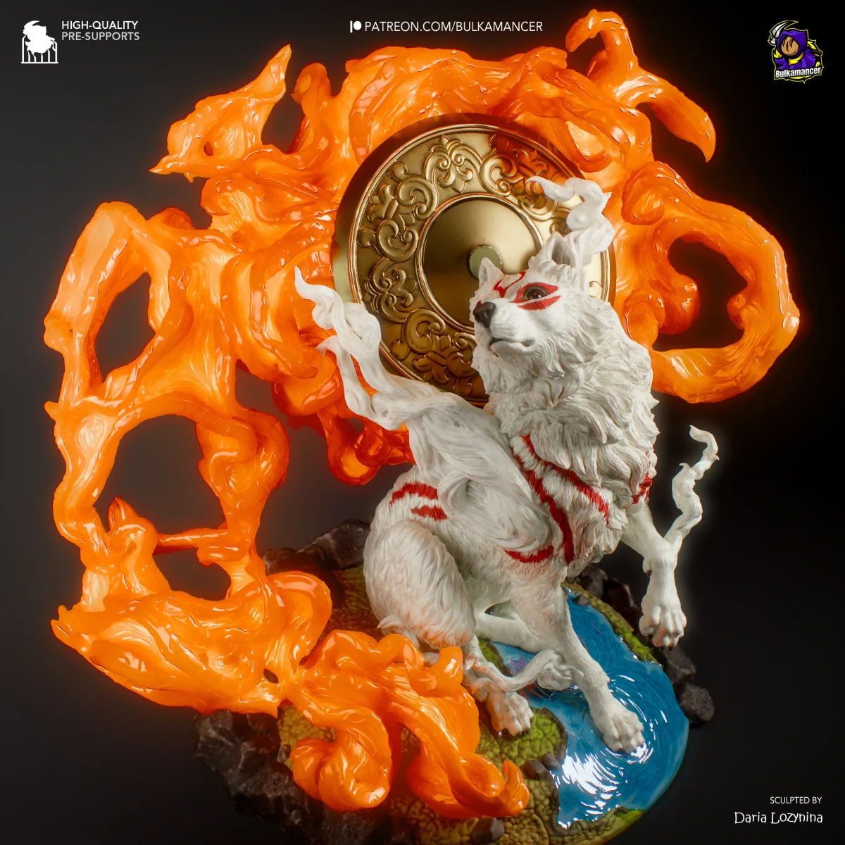 Amaterasu | Fan Art | 3D Printed Resin Model Garage Kit | *Un-Painted* | Bulkamancer 5