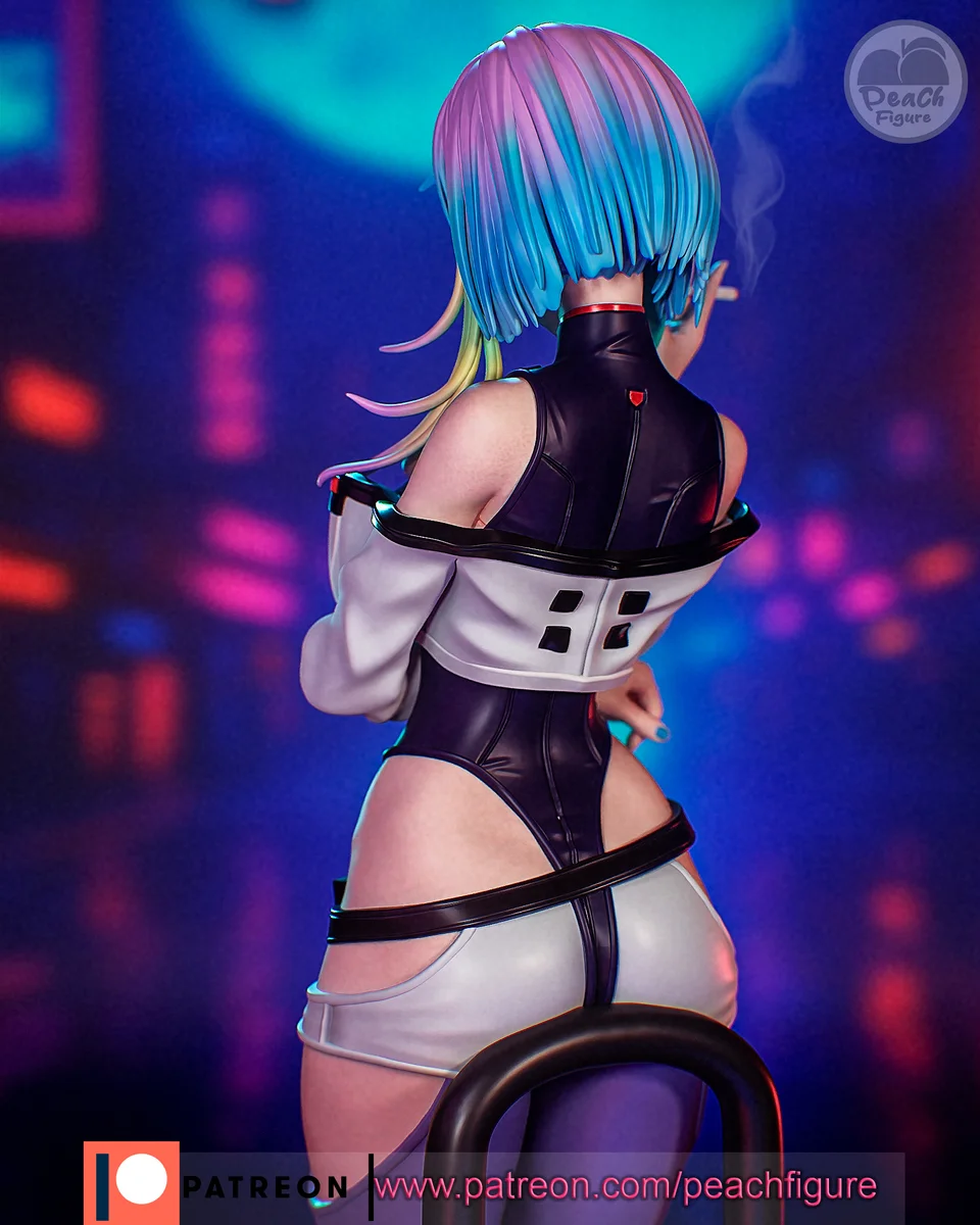 Lucy Cyberpunk | Fan Art | 3D Printed Resin Model Garage Kit | *Un-Painted* | Peach Figure 9