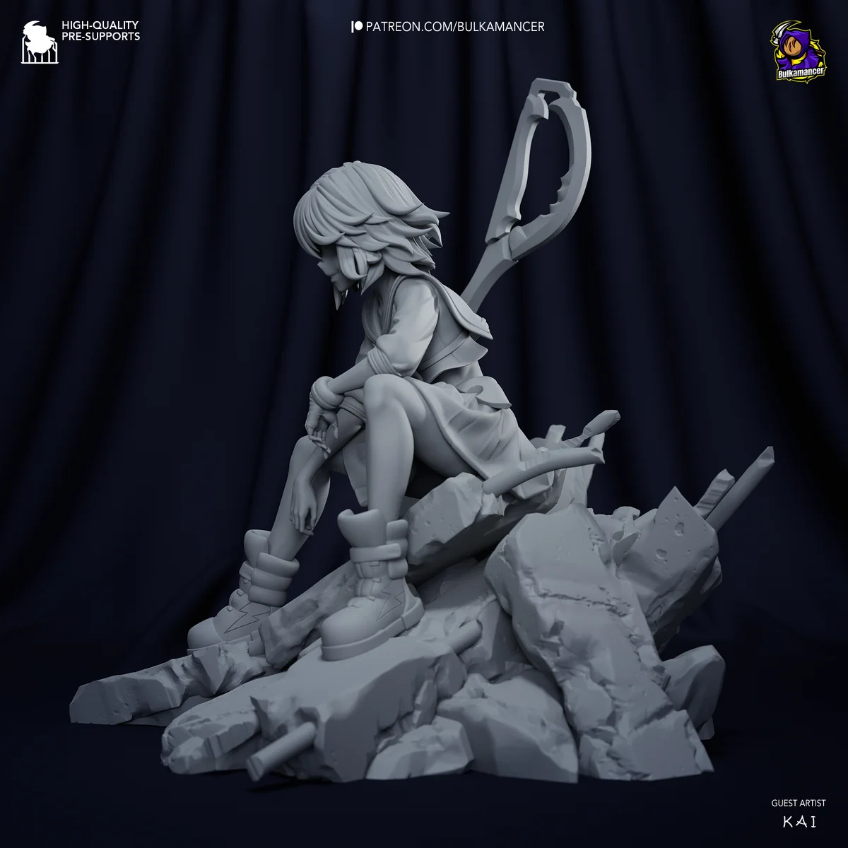 Ryuko Matoi | Fan Art | 3D Printed Resin Model Garage Kit | *Un-Painted* | Bulkamancer 7