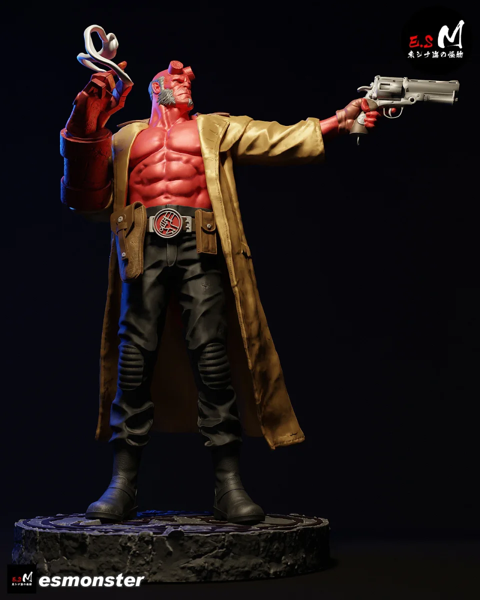 Hellboy | Fan Art | 3D Printed Resin Model Garage Kit | *Un-Painted* | ES Monster