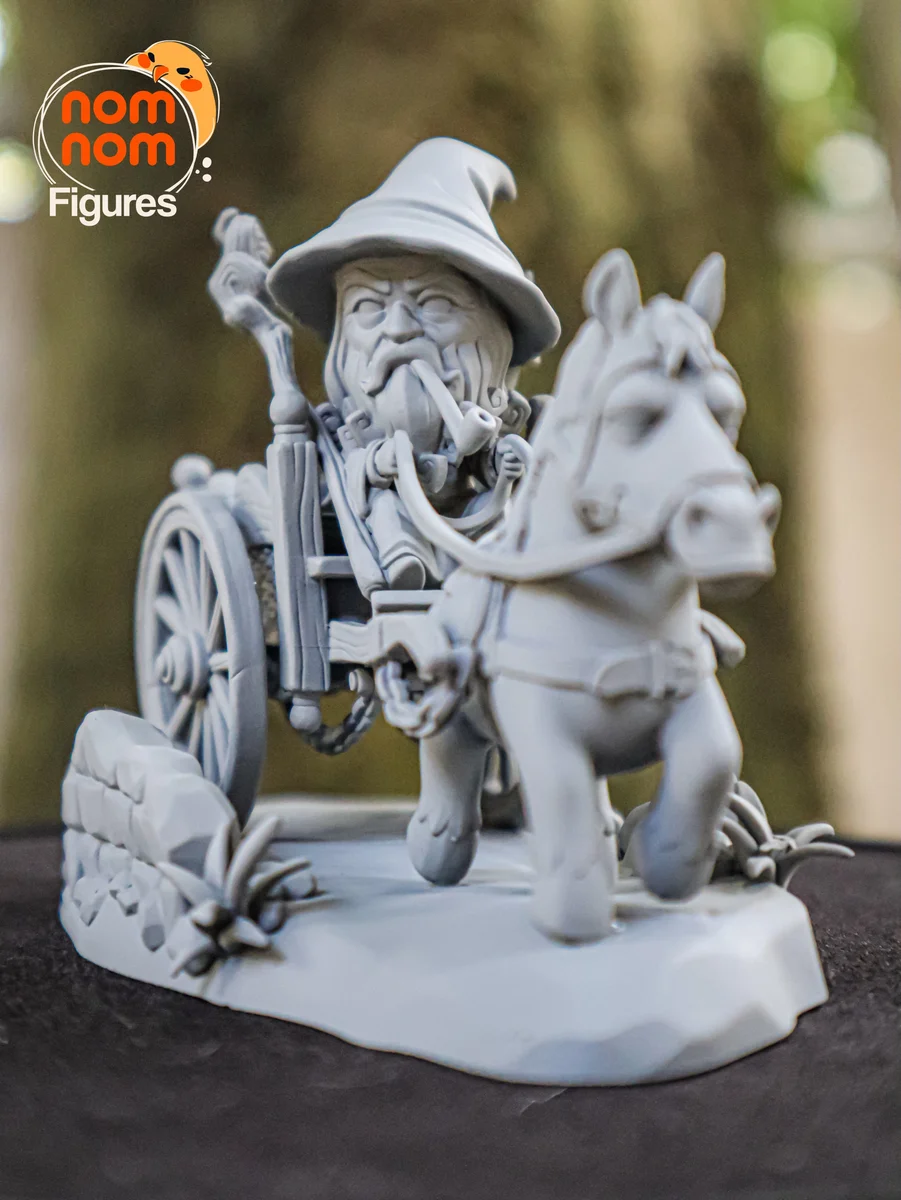 Chibi Gandalf | Fan Art | 3D Printed Resin Model Garage Kit | *Un-Painted* | Nomnom 10