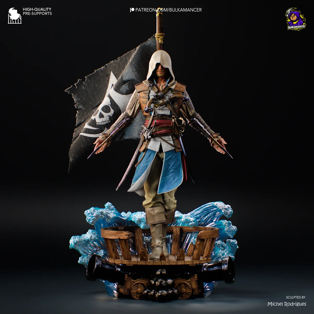 Edward Kenway | Fan Art | 3D Printed Resin Model Garage Kit | *Un-Painted* | Bulkamancer 4