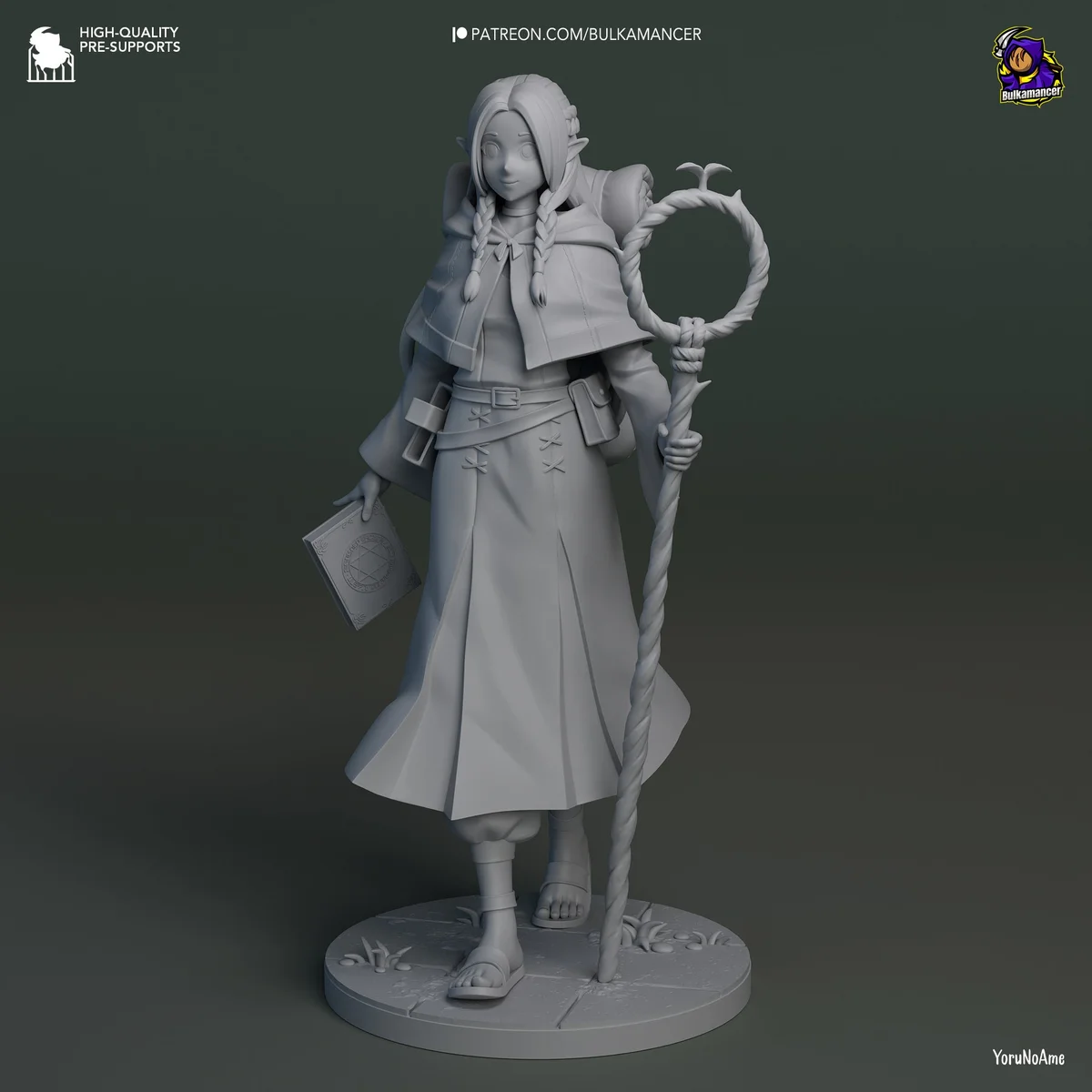 Dungeon Mage | Fan Art | 3D Printed Resin Model Garage Kit | *Un-Painted* | Bulkamancer 7
