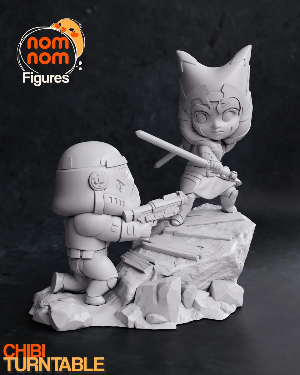 Chibi Ahsoka Tano | Fan Art | 3D Printed Resin Model Garage Kit | *Un-Painted* | Nomnom 5