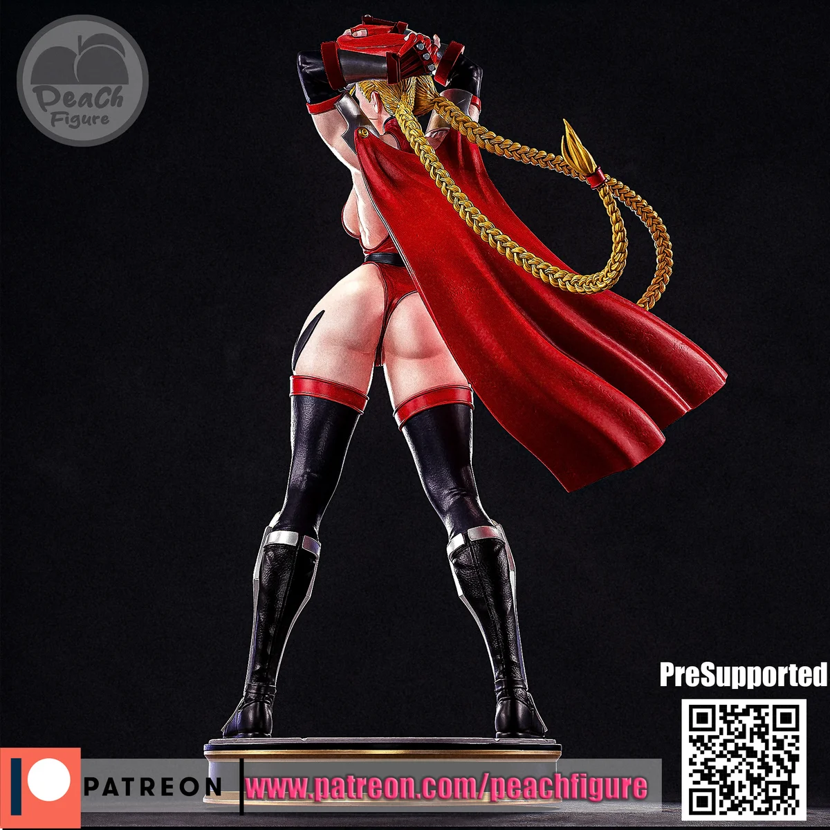 Cammy | Fan Art | 3D Printed Resin Model Garage Kit | *Un-Painted* | Peach Figure 3