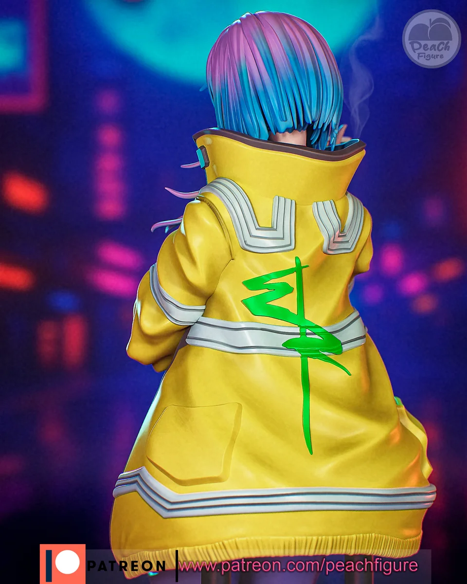 Lucy Cyberpunk | Fan Art | 3D Printed Resin Model Garage Kit | *Un-Painted* | Peach Figure 7