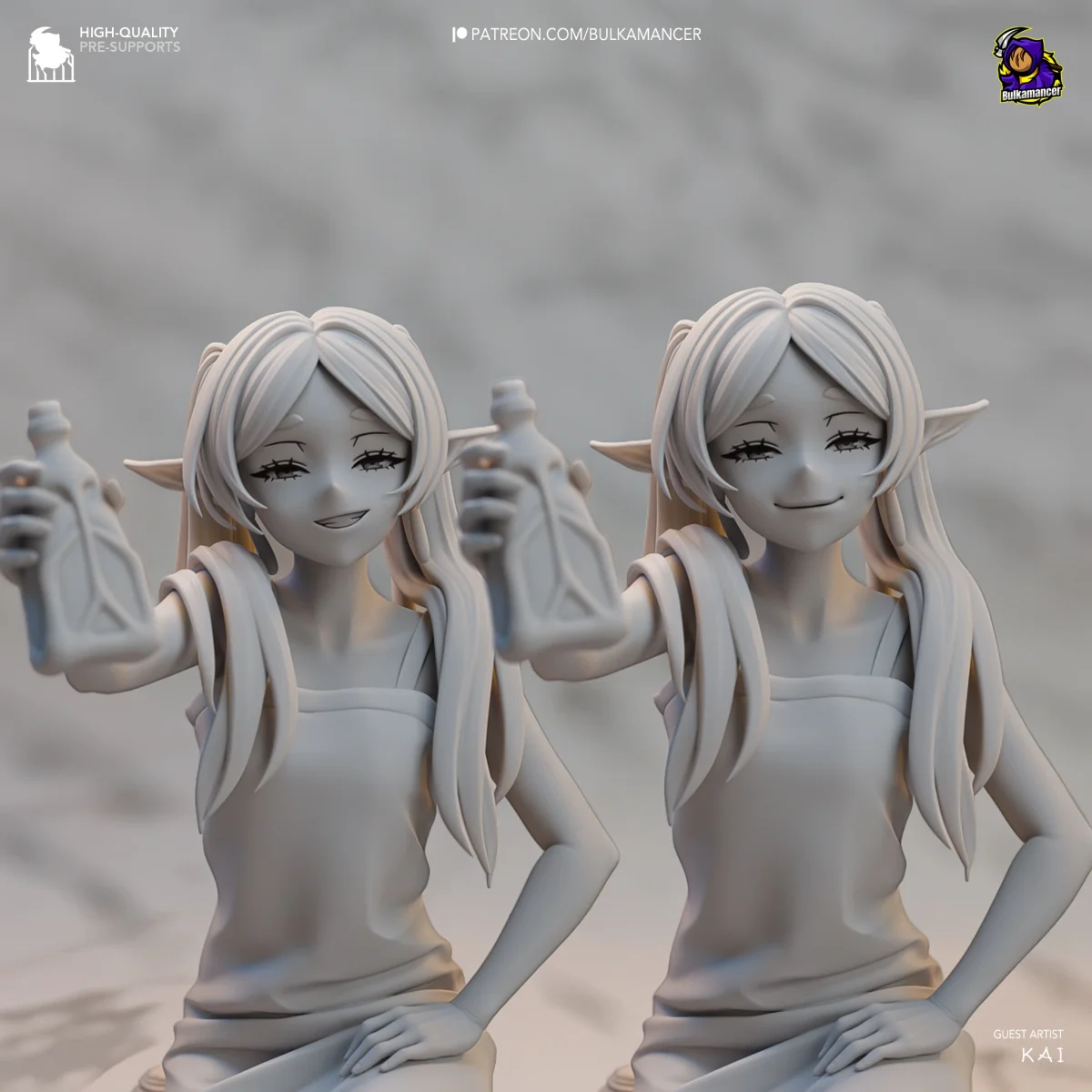 Frieren v1 | Fan Art | 3D Printed Resin Model Garage Kit | *Un-Painted* | Bulkamancer 9